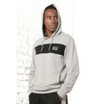 h.i.s hoodie met colourblocking en logoprint grijs