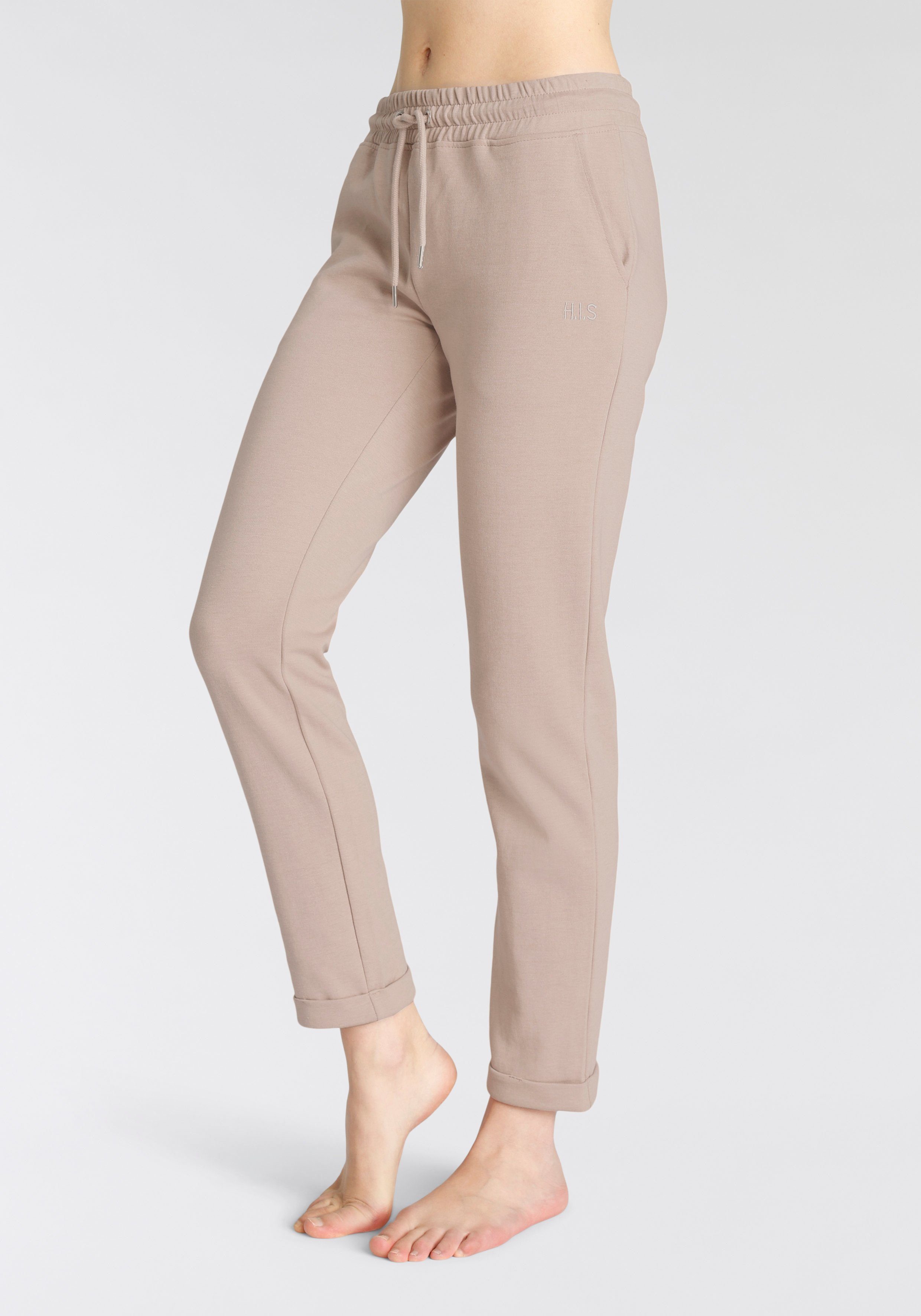 H.I.S Sweatbroek / relaxbroek / sweatbroek Slipbroek met kleine omslag aan de zoom, loungewear