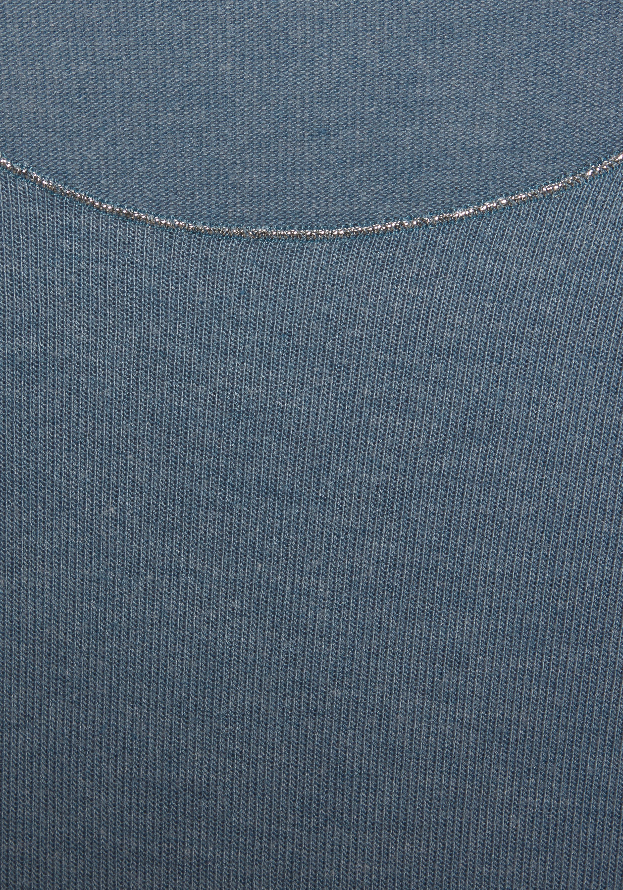 Lascana Shirt met ronde hals Met fijne glinsterende afwerking
