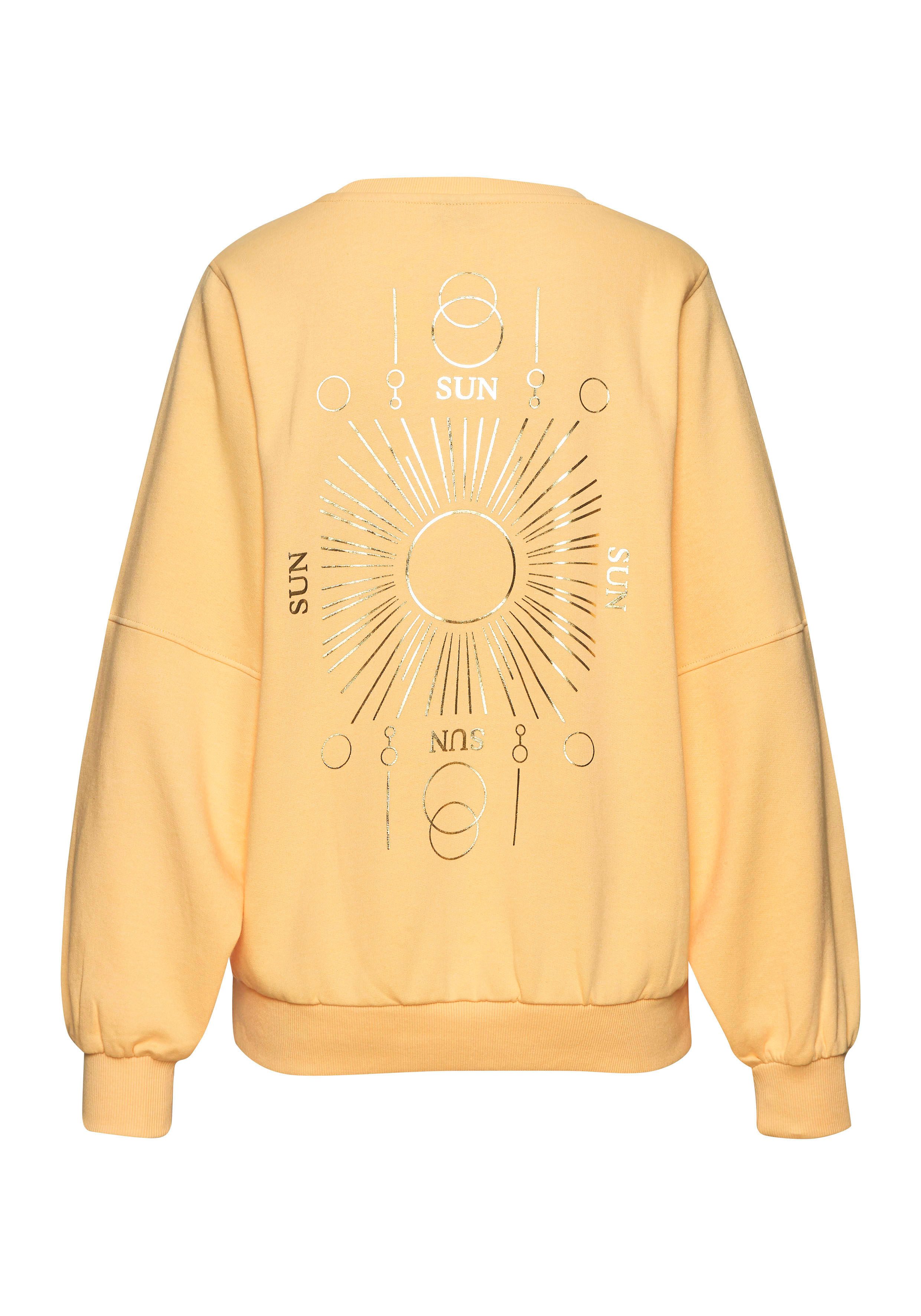 Buffalo Sweatshirt Loungetop met grote rugprint - met glanseffect, loungewear