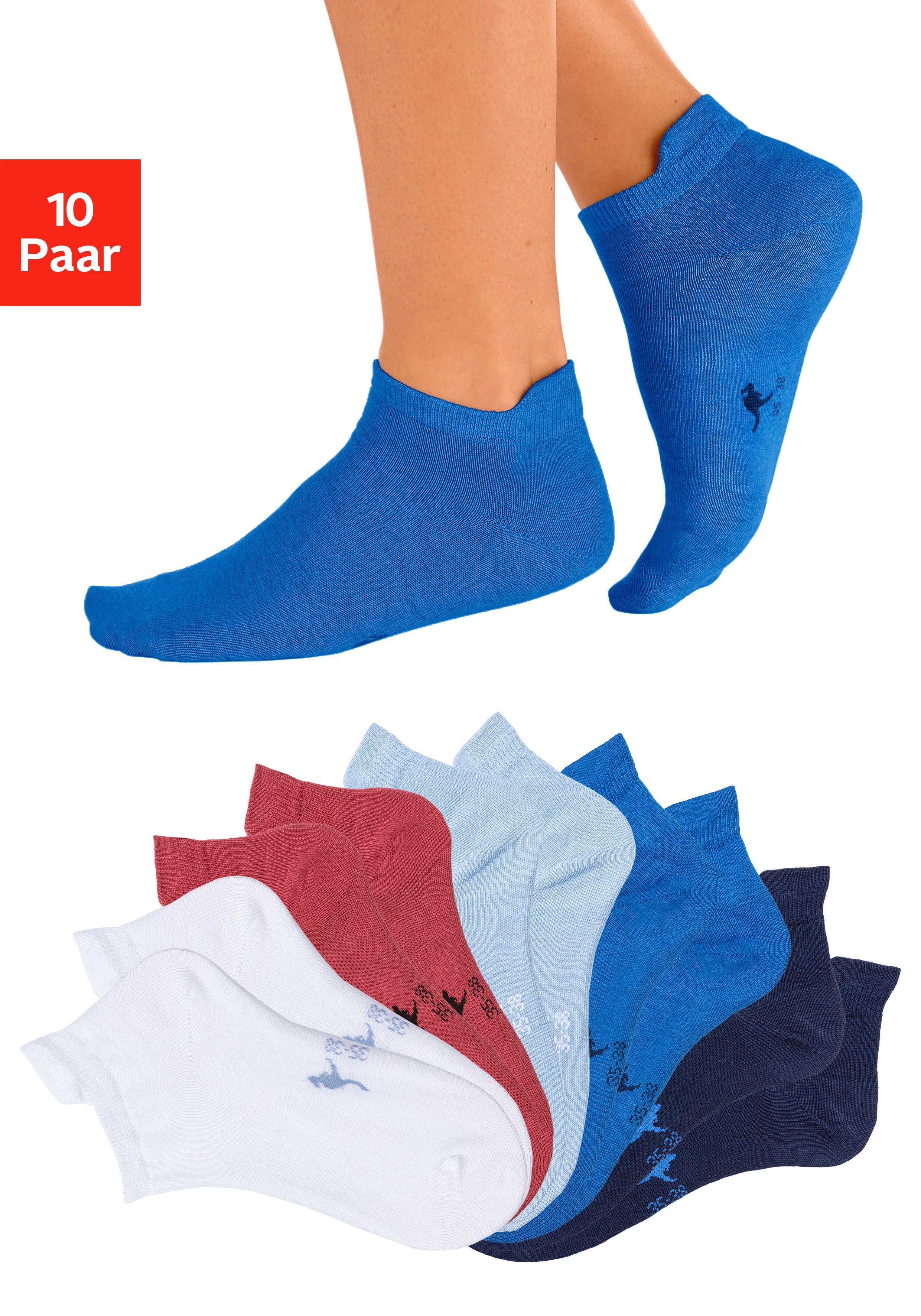 KangaROOS Sneakersokken met verlengd boord aan de achterkant (set, 10 paar)