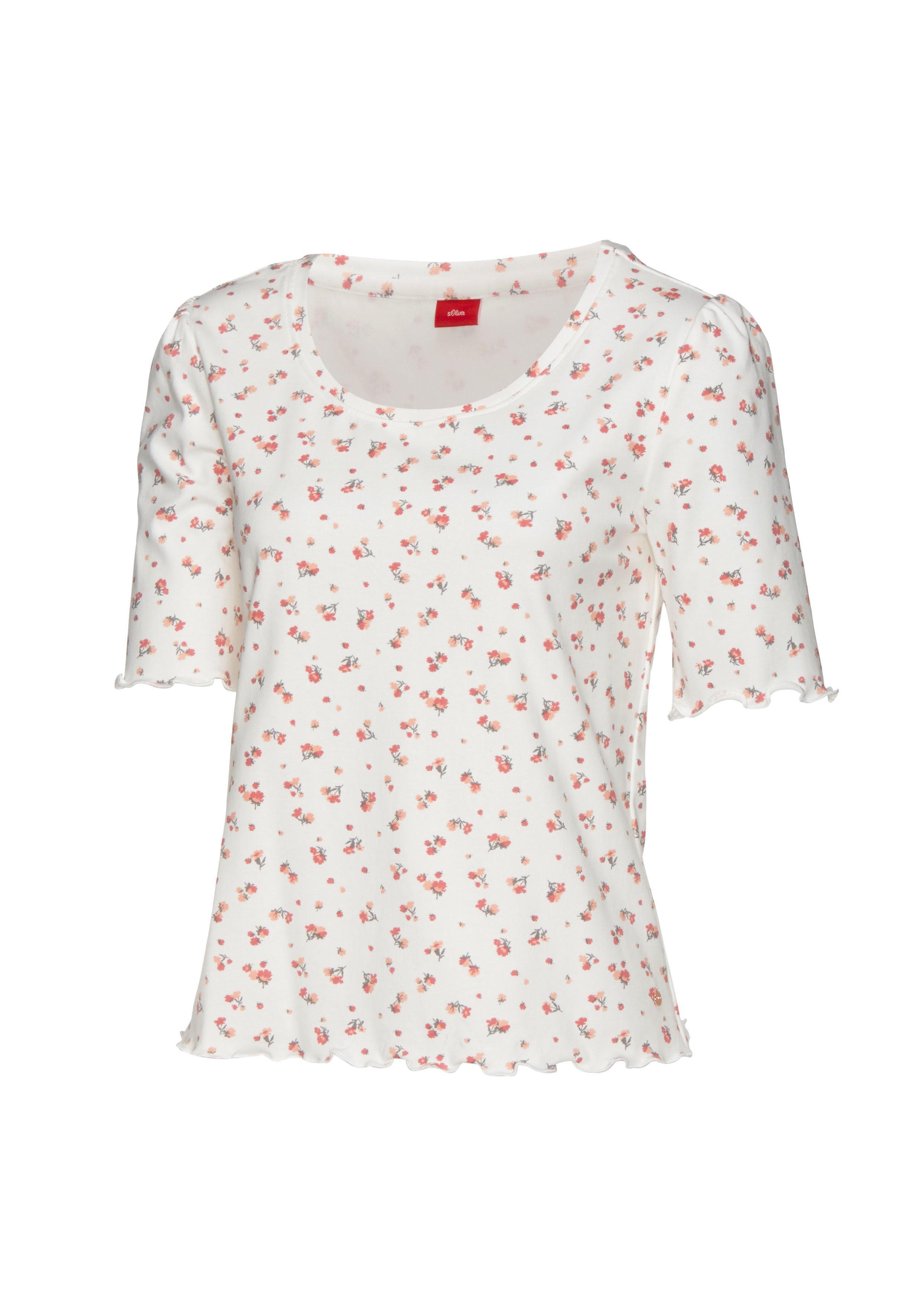 s.Oliver RED LABEL Beachwear Pyjama top met pofmouwen