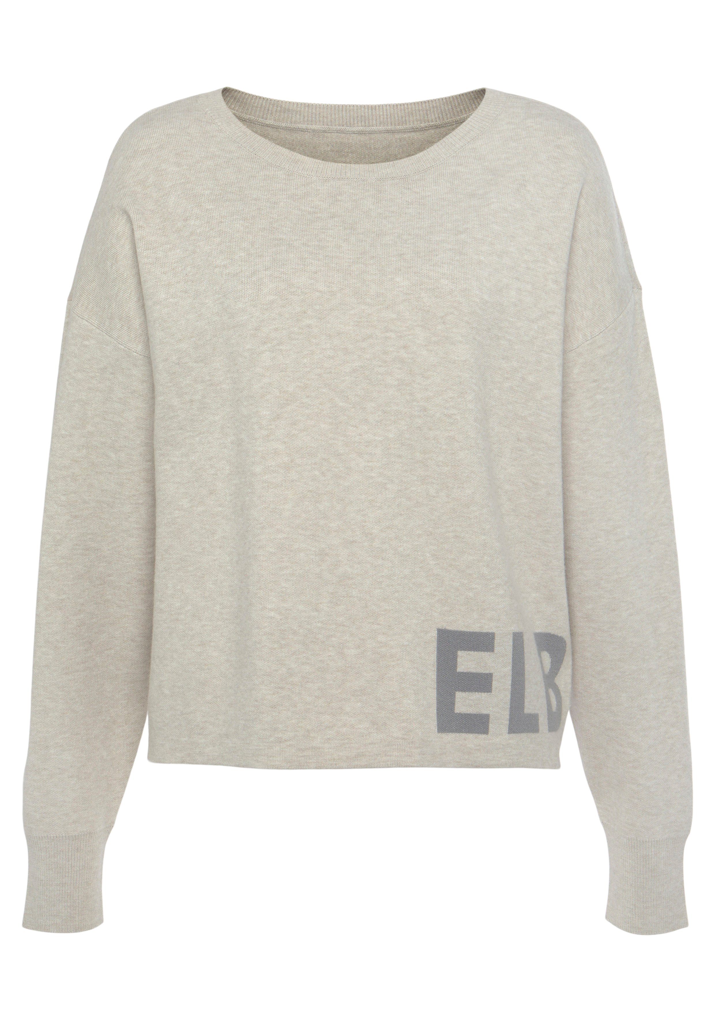 Elbsand Gebreide trui -Loungesweatshirt van hoogwaardig breiwerk met gebreid logo, loungewear