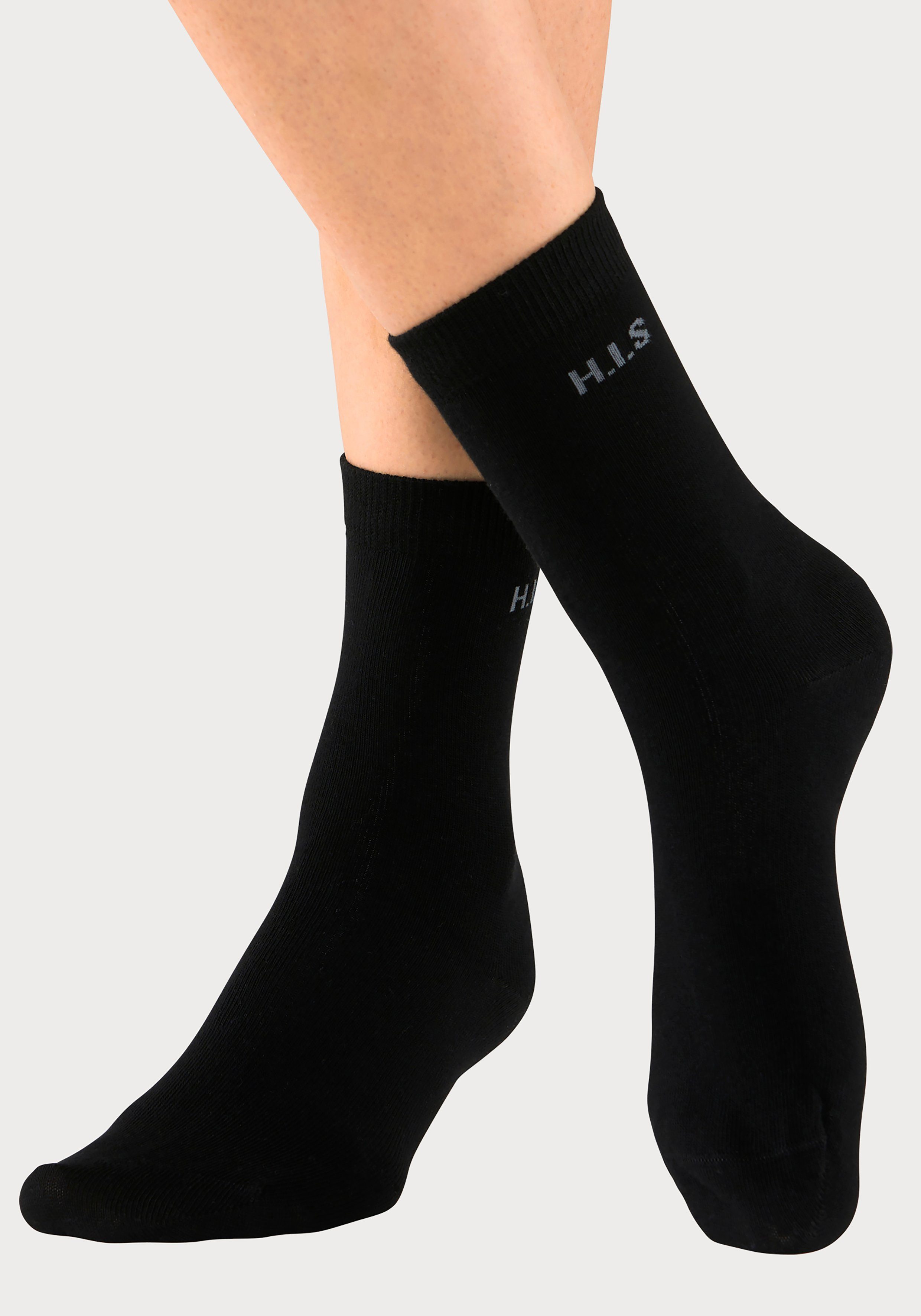 H.I.S Sokken met ingebreid logo (set, 16 paar)
