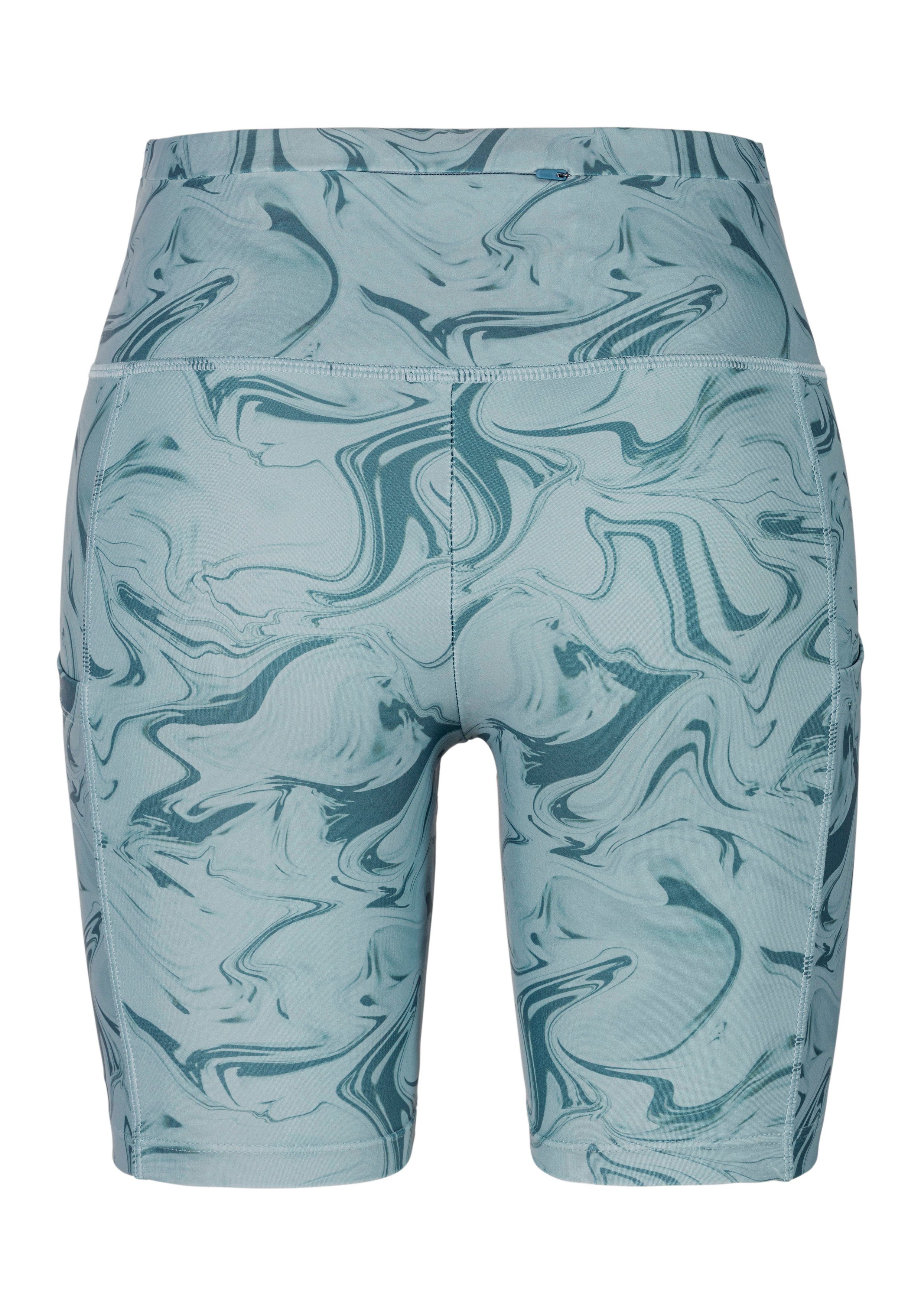 active by Lascana Functionele broek -Sportbroek Sportbroek met allover print en kleine ritszak