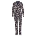 schiesser pyjama met bloemenprint blauw
