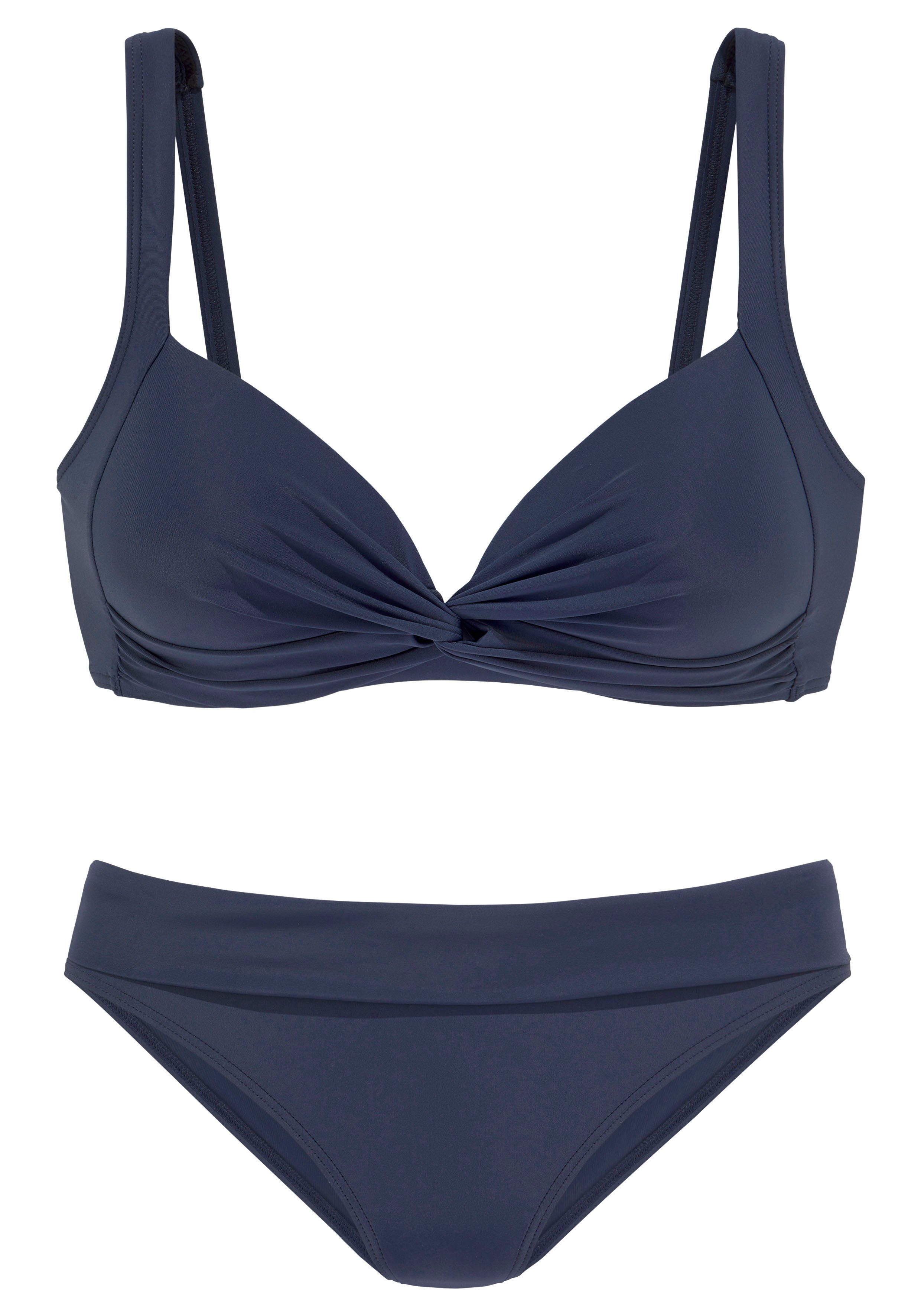 lascana triangelbikini in bralettemodel blauw