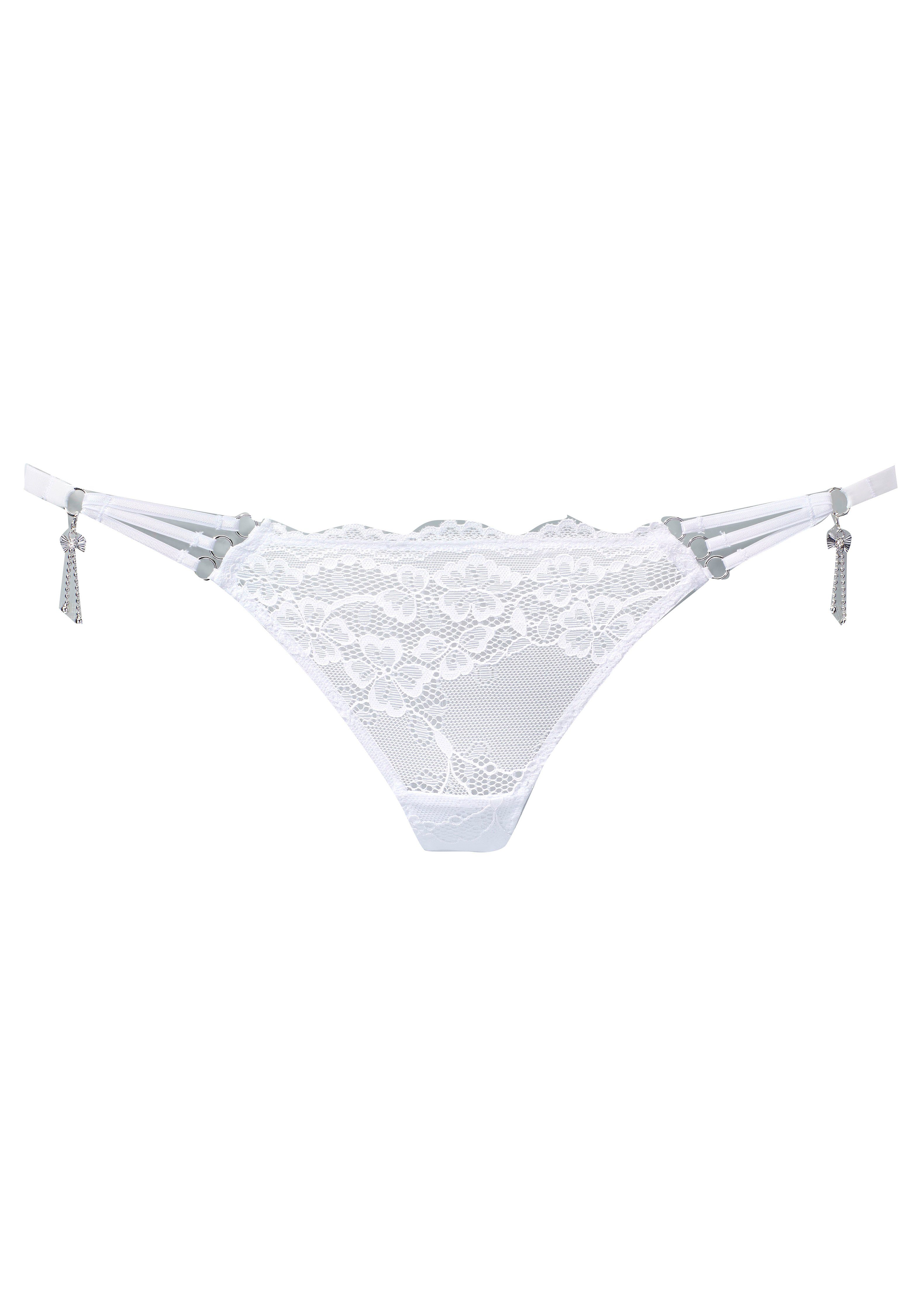 Lascana String met extravagante strass-elementen