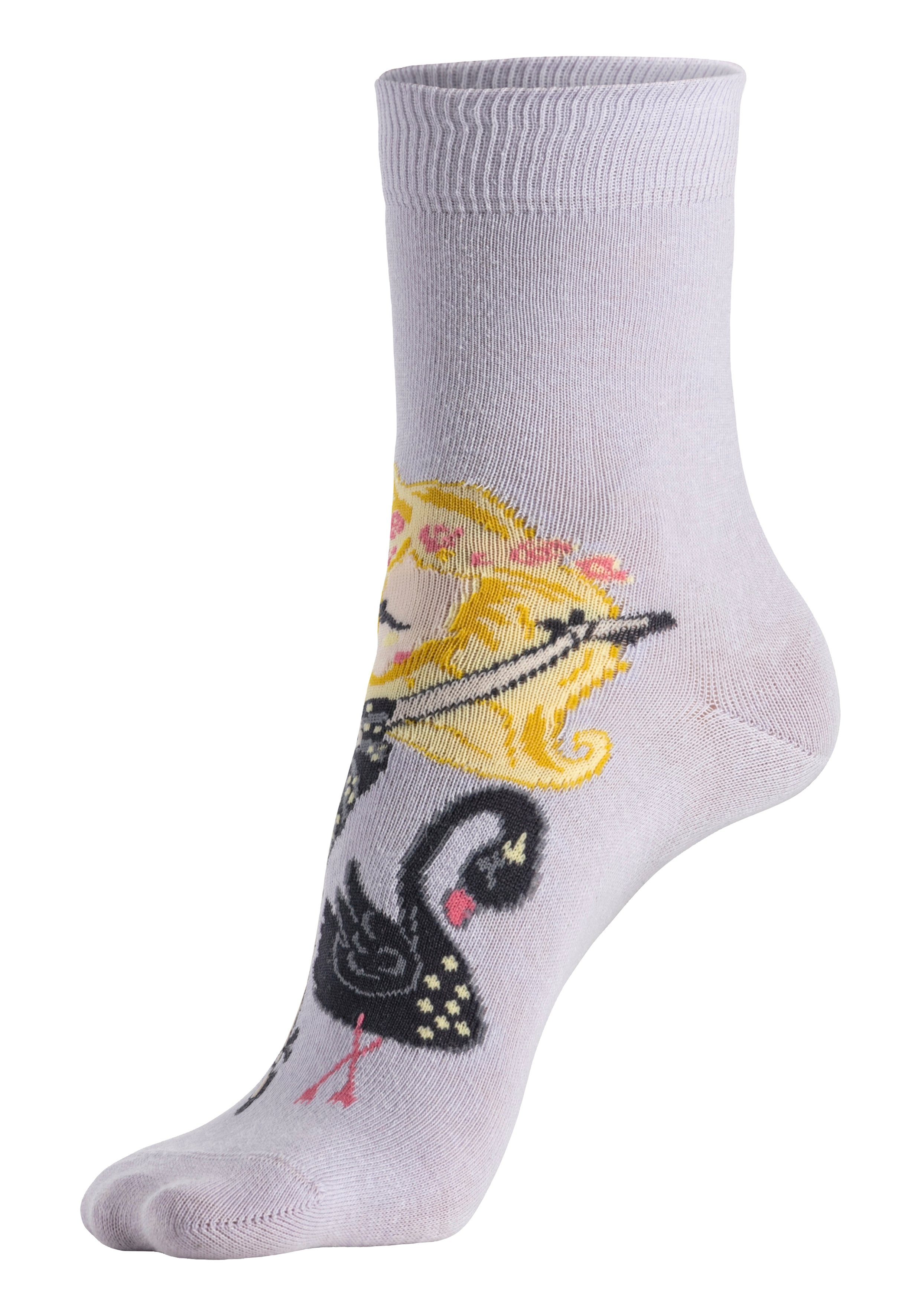 H.I.S Vrijetijdssokken met balletmotieven (set, 5 paar)