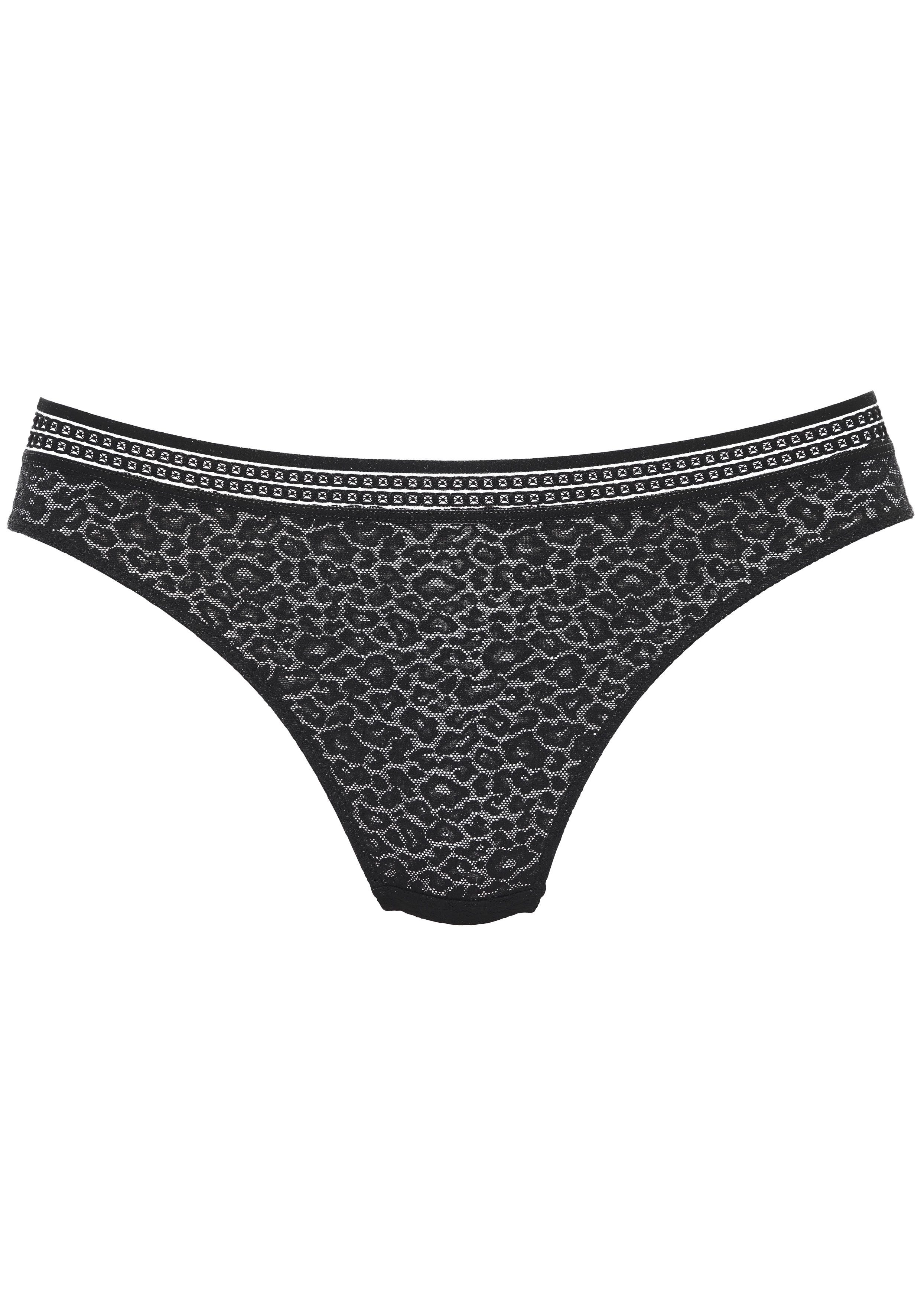 Lascana String Freya van kant in leoprint met modieuze band, sexy lingerie
