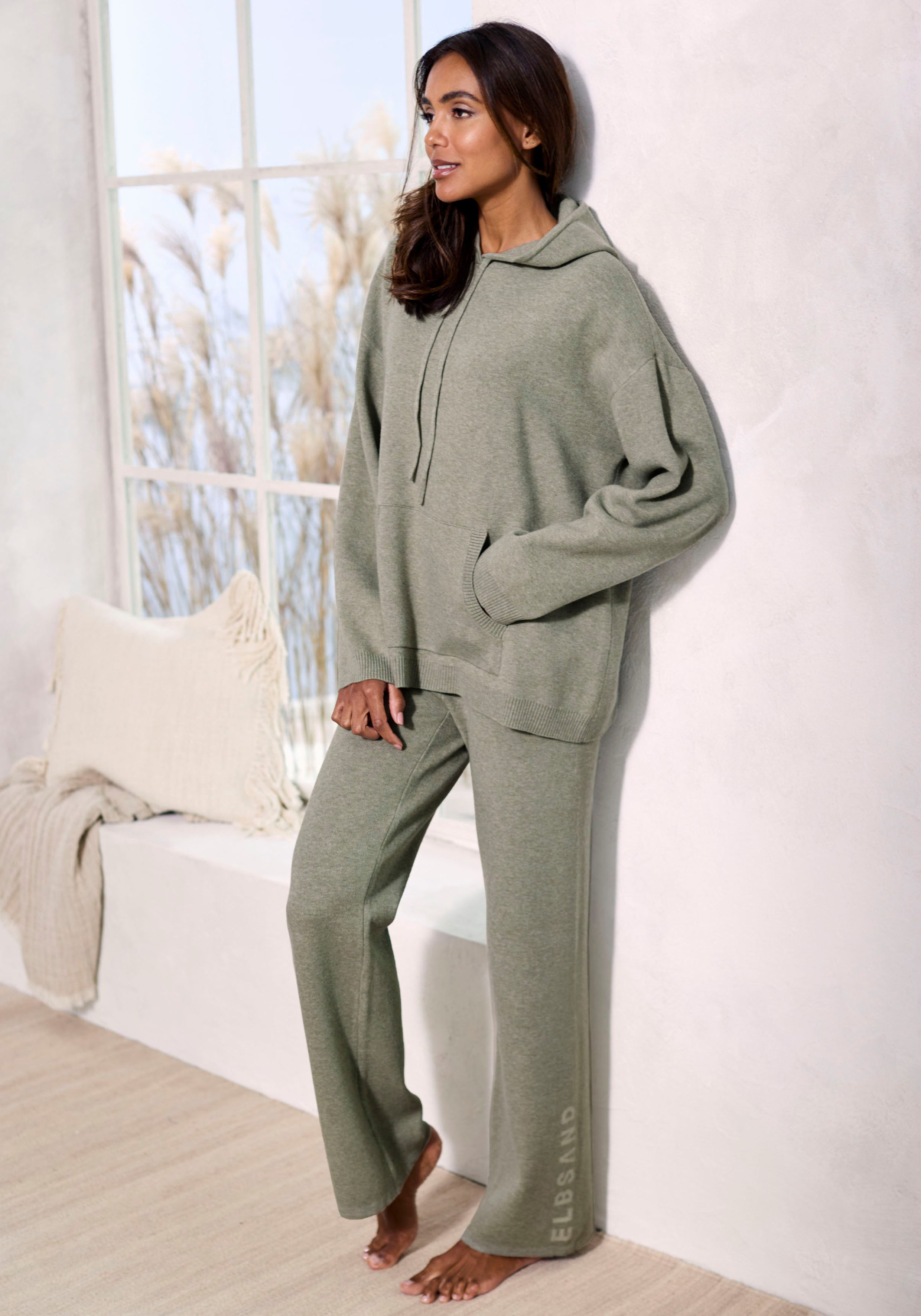 Elbsand Hoodie van hoogwaardige brei