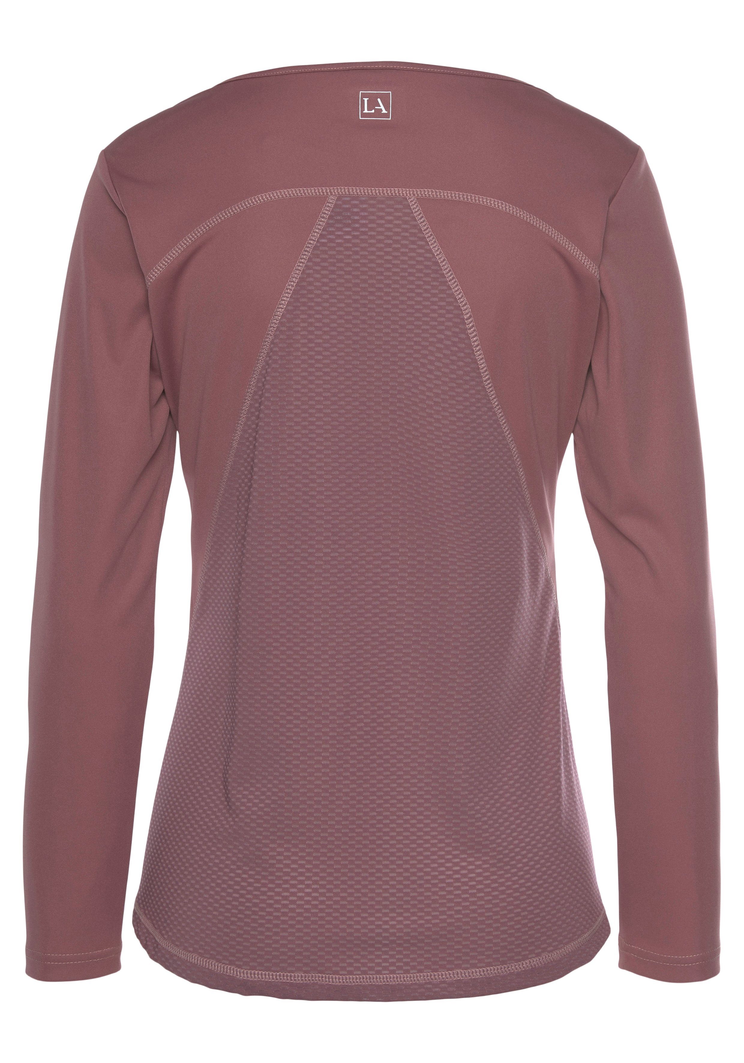 active by Lascana Functioneel shirt met mesh-inzet