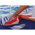 lascana sandaaltjes van textiel met sleehak rood