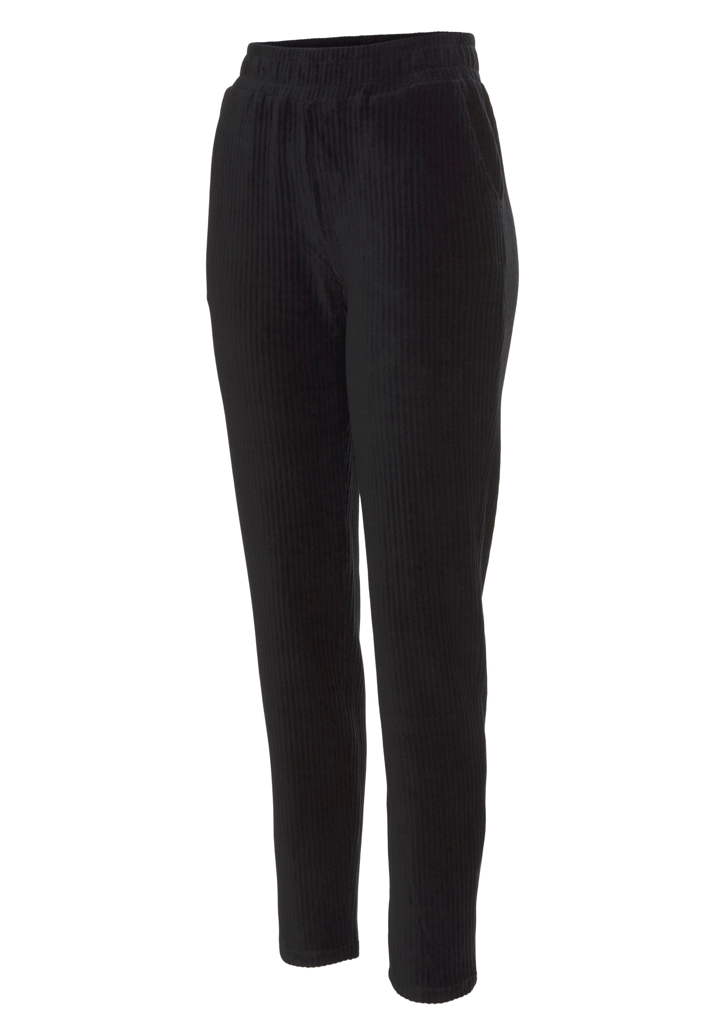 Vivance Cordbroek zonder sluiting -Loungebroek met comfortabele boorden en brede cord structuur