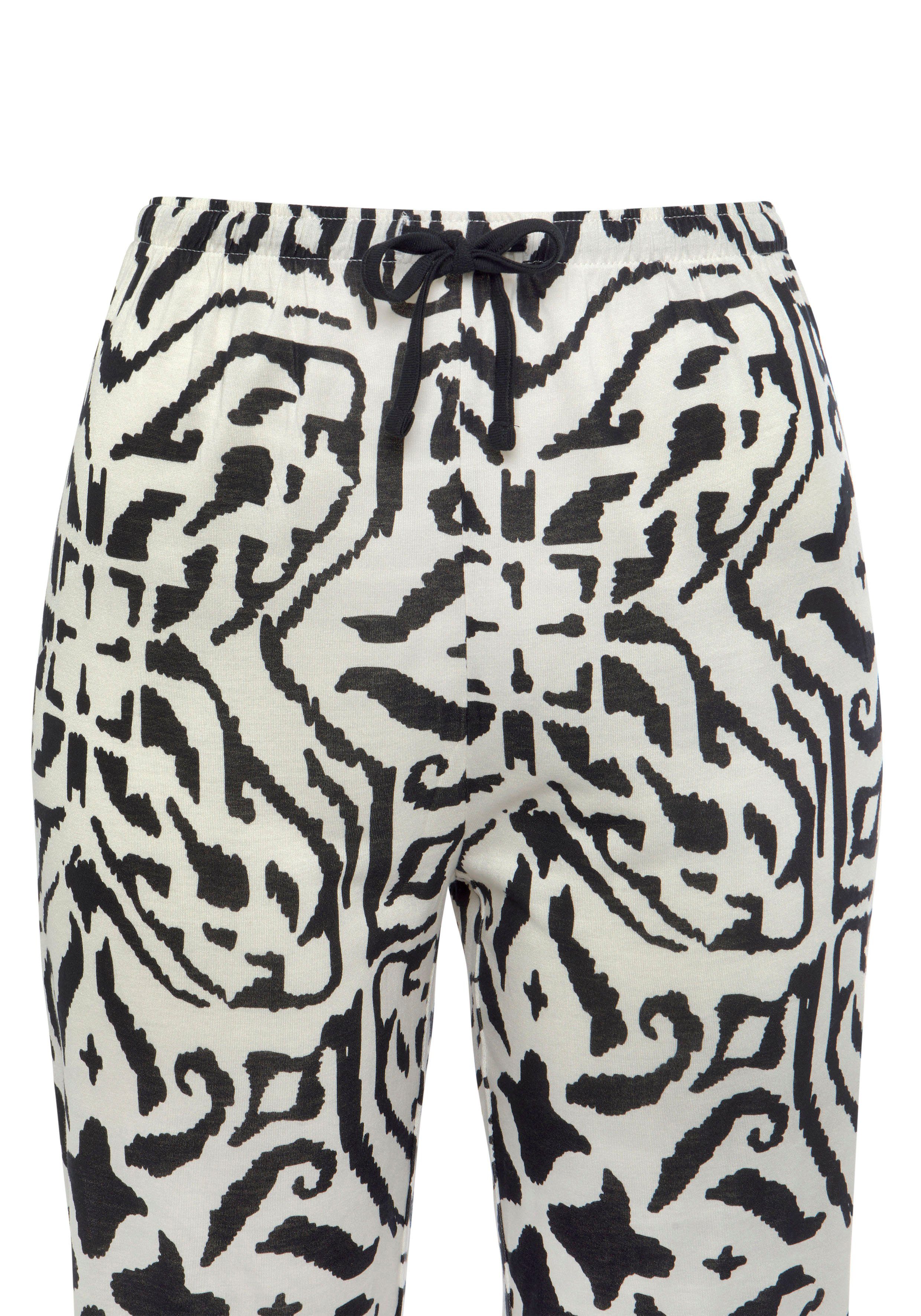 s.Oliver RED LABEL Beachwear Pyjama met bloemig etno-patroon (2-delig)