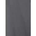 lascana nachthemd in klassiek model met knoopsluiting grijs