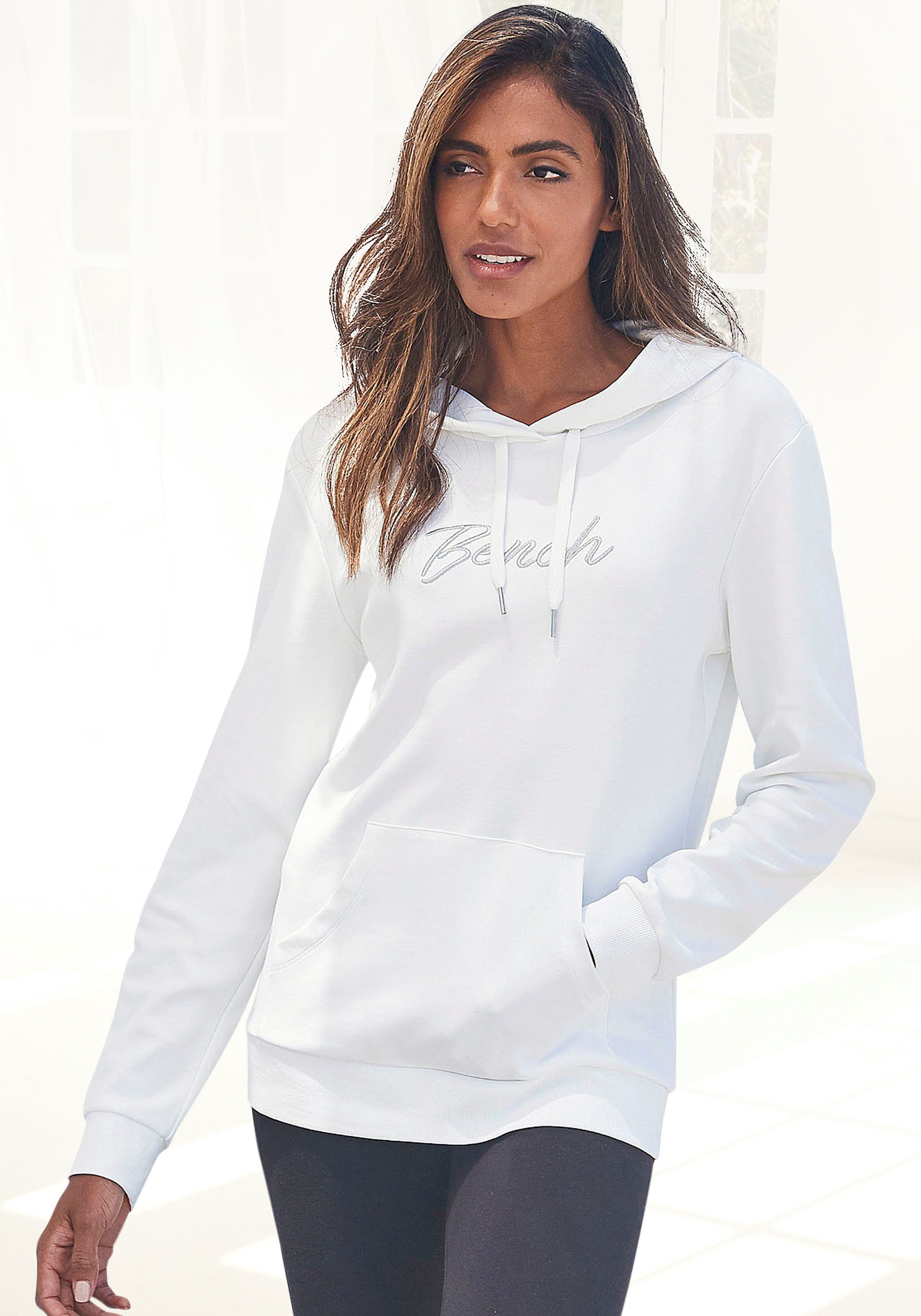 Bench. Loungewear Hoodie met glanzende logo-borduurwerk, loungepak, hoodie