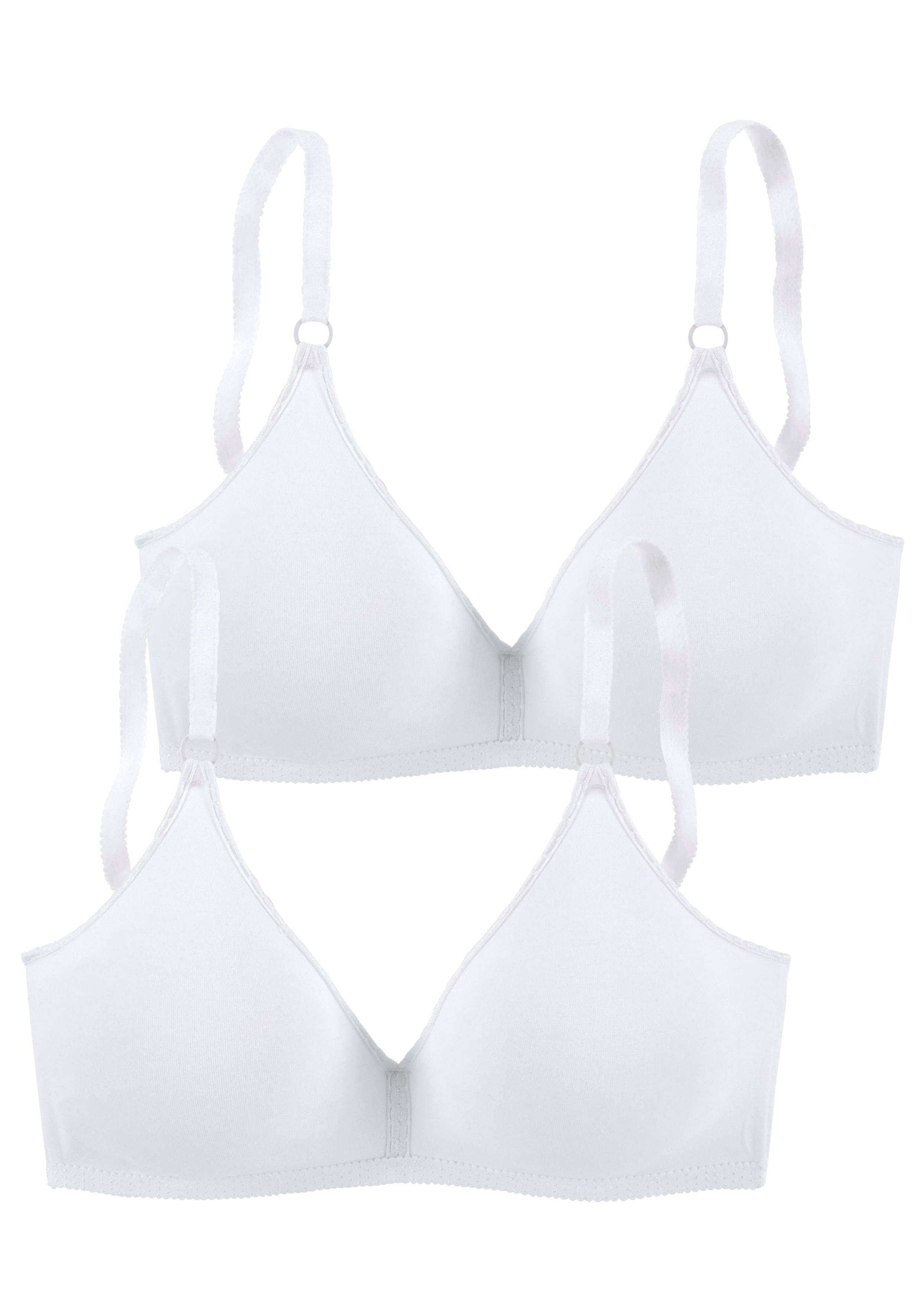 Petite fleur Bralette-bh zonder beugel van aangenaam zachte katoenkwaliteit, basic (Set van 2)