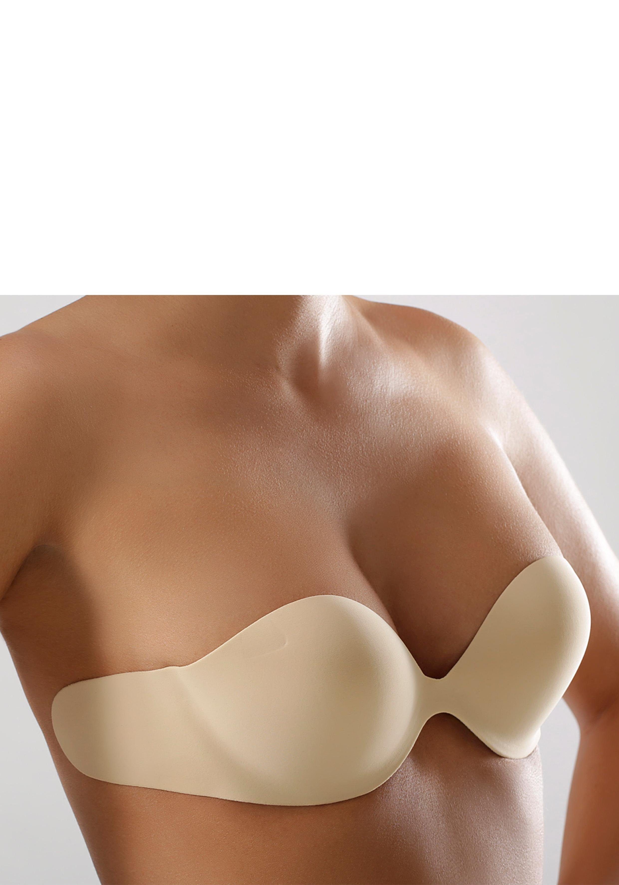 Lascana Plak-bh met zijflappen van hechtend silicone, basic lingerie