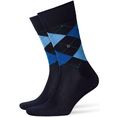burlington basic sokken manchester met klassiek argylemotief (mt. 40-46) (1 paar) blauw