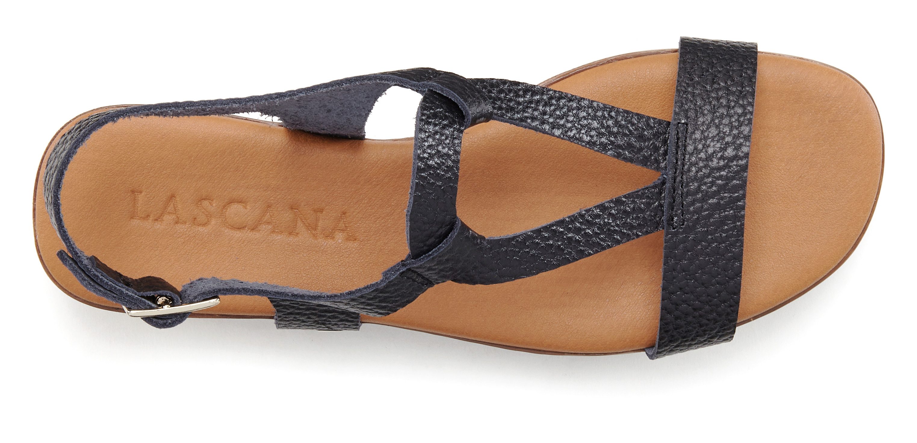 Lascana Sandalen Zomerschoen Sandalette, zomerschoen van hoogwaardig leer in metallic-look
