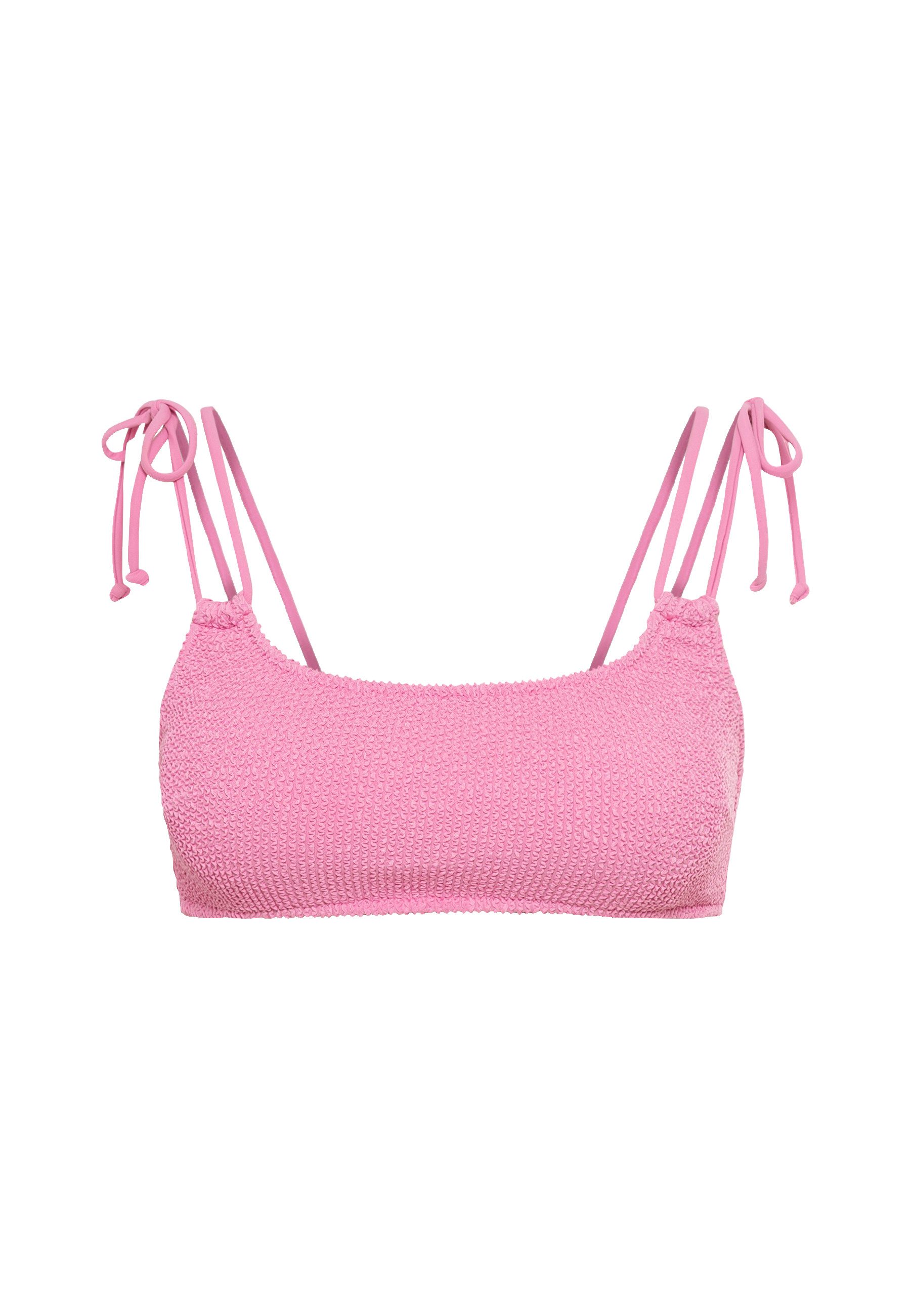 LSCN by LASCANA Bustierbikinitop Lou trendy structuurstof bikini tops maat L roze