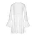 lascana lange blouse met kanten inzetten wit