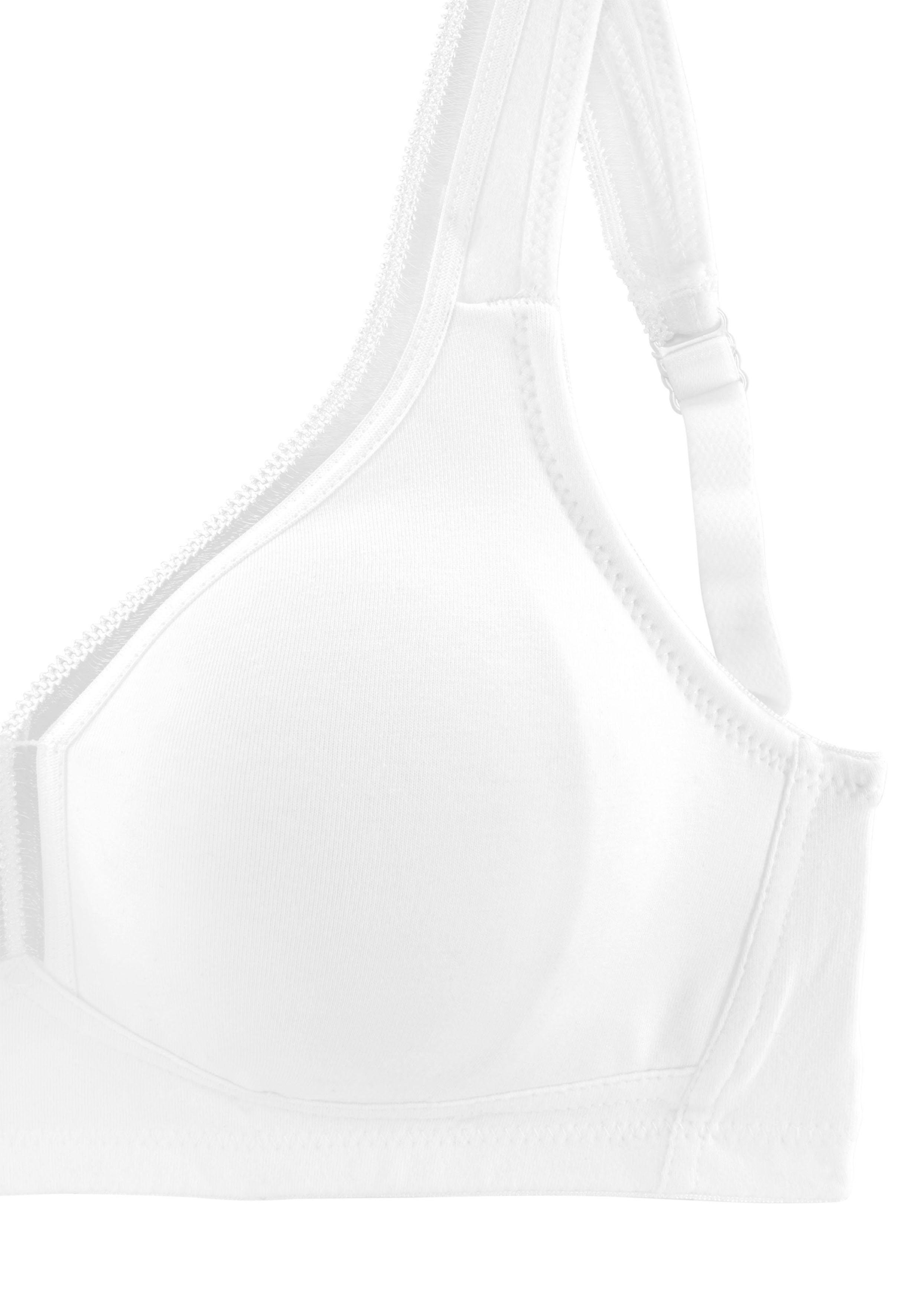 Petite fleur T-shirt-bh zonder beugels van katoen, basic dessous (Set van 2)
