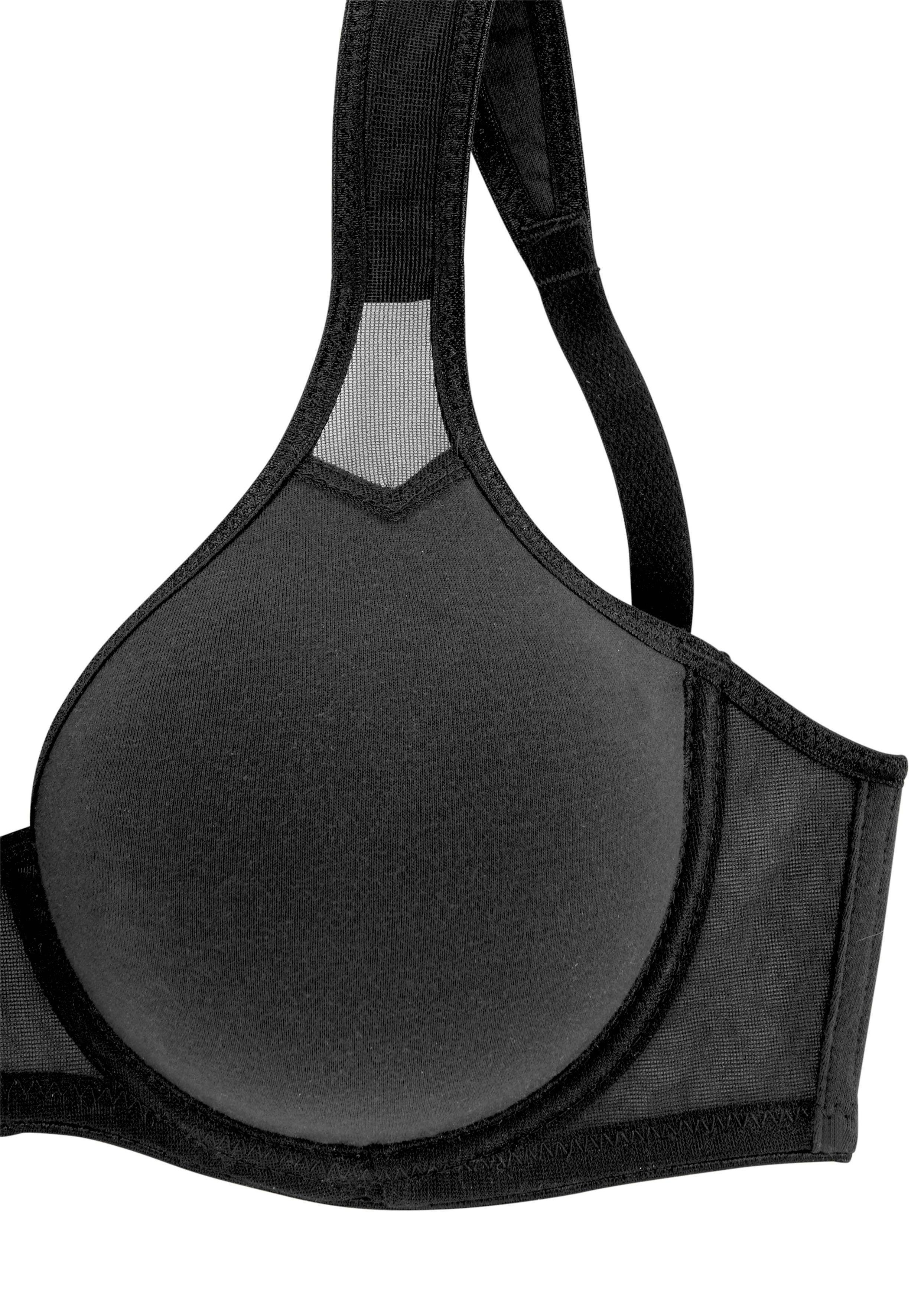 Petite fleur T-shirt-bh met beugel en netinzetten, basic dessous (Set van 2)