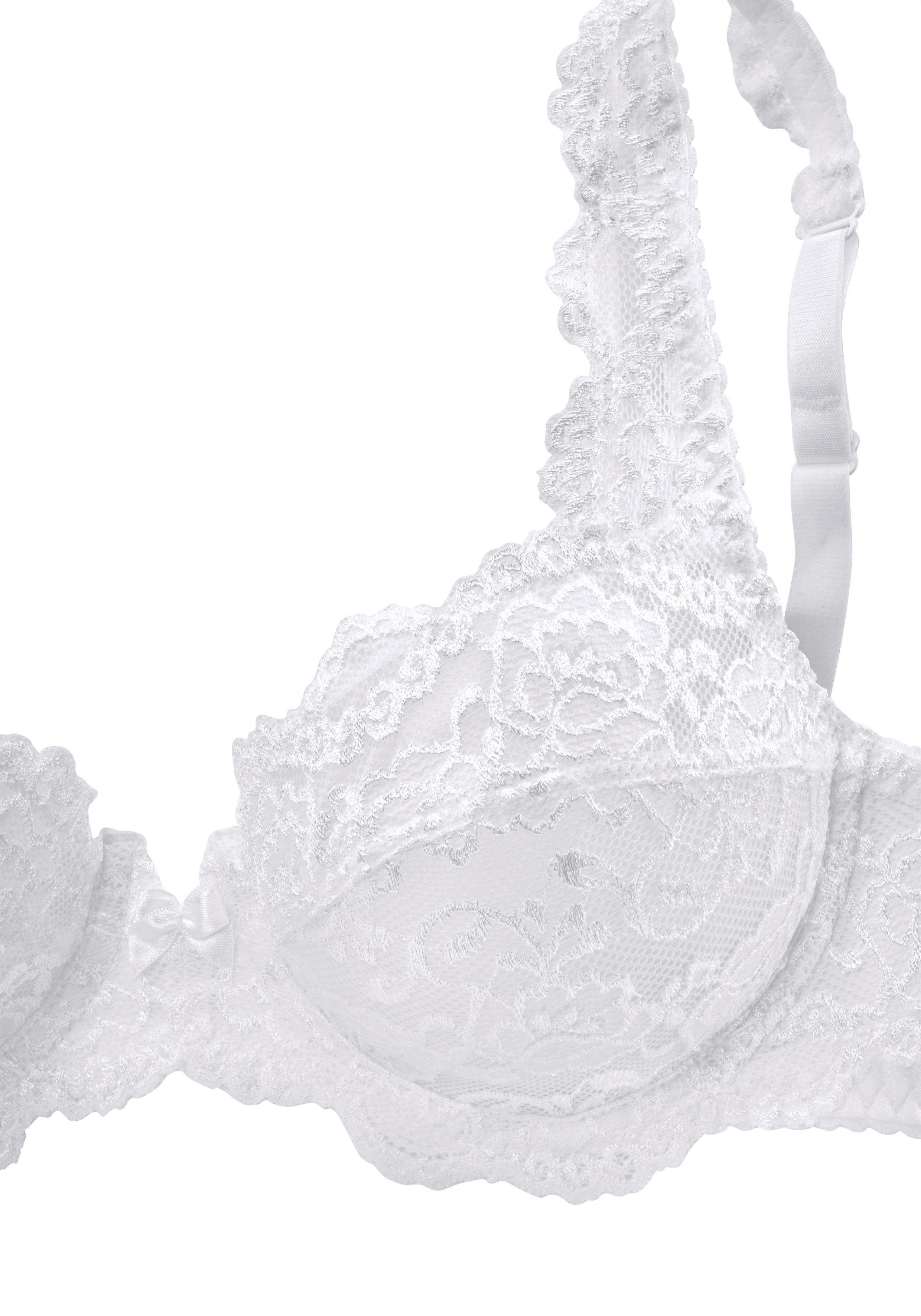 Petite fleur Beugel-bh van kant, dessous (Set van 2)