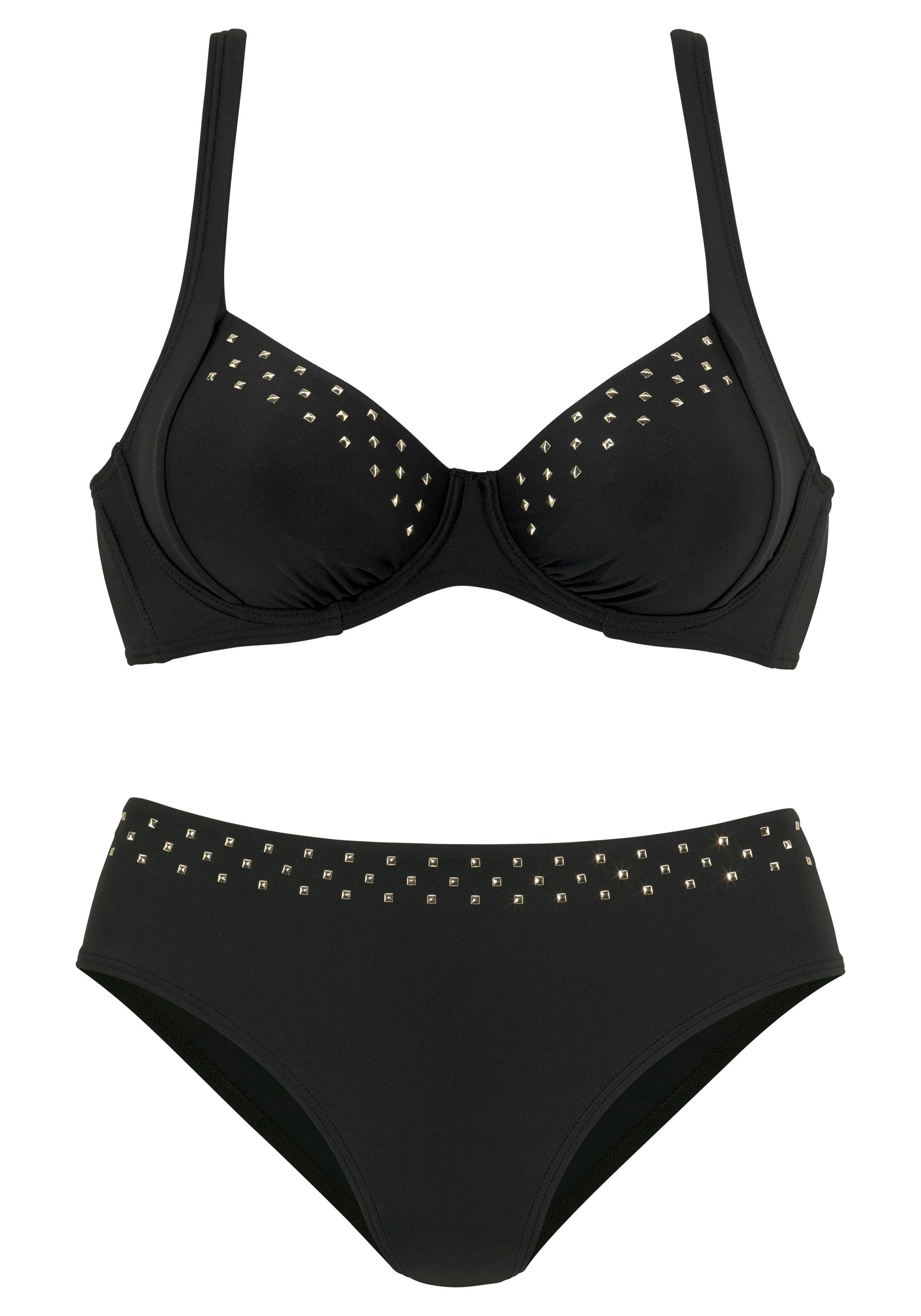 Lascana Beugelbikini met sierstuds
