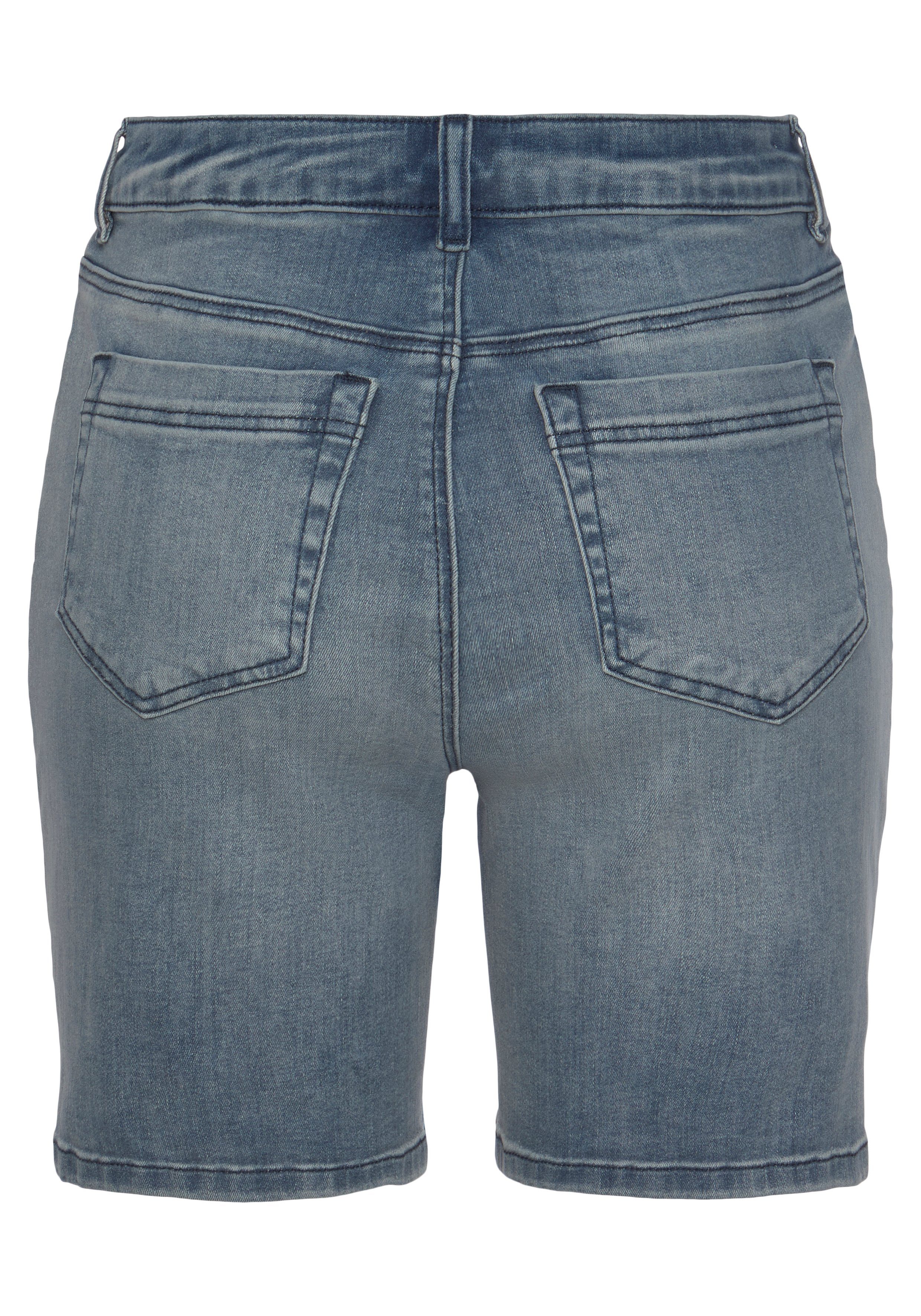 Buffalo Jeansshort in high-waist-vorm, stretchpercentage, zomershort, figuurvormend