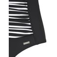lascana badpak met streepprint en modellerend effect zwart