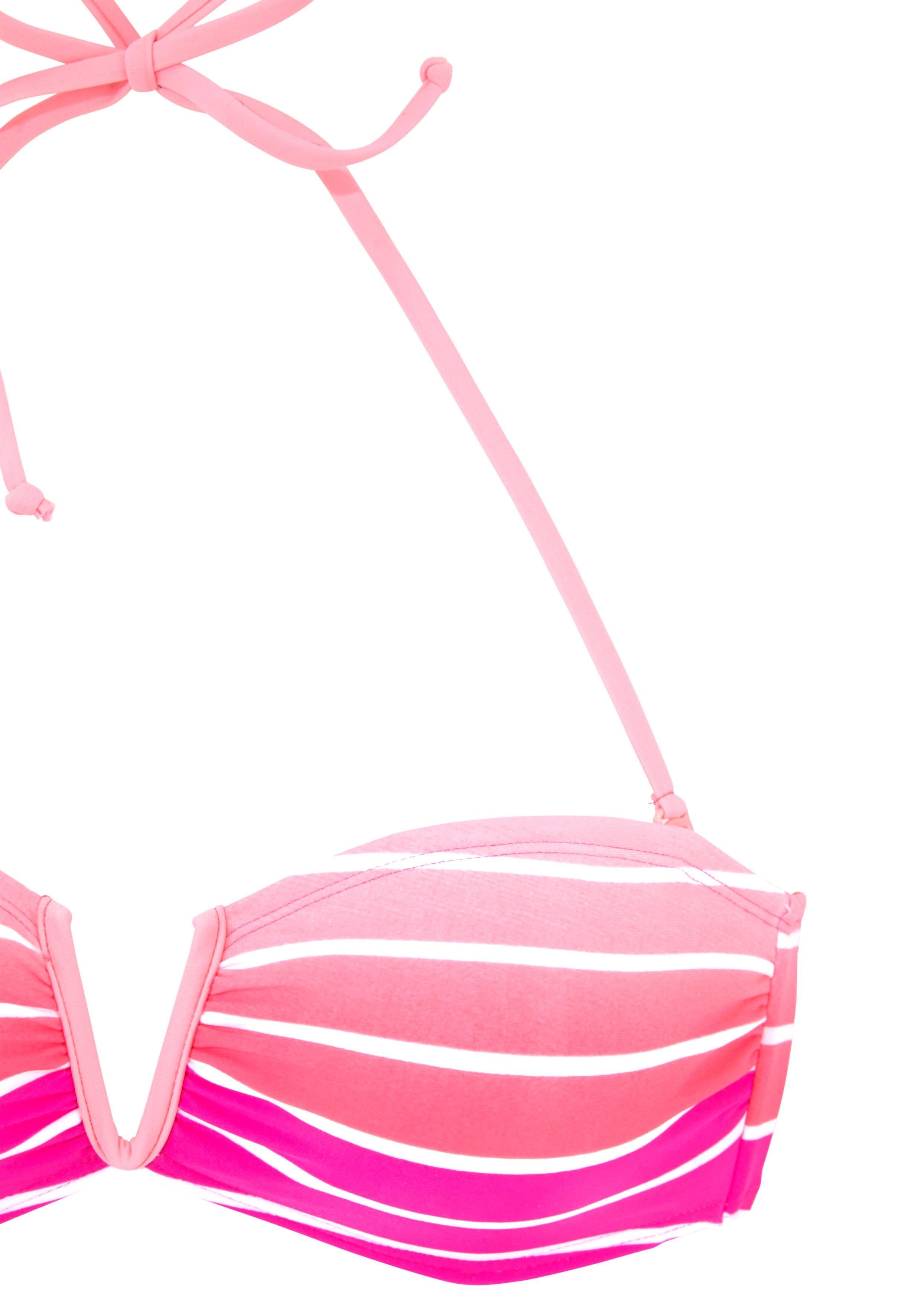 Venice Beach Bandeaubikini met uitneembare cups, afneembare bandjes, met zijstaven