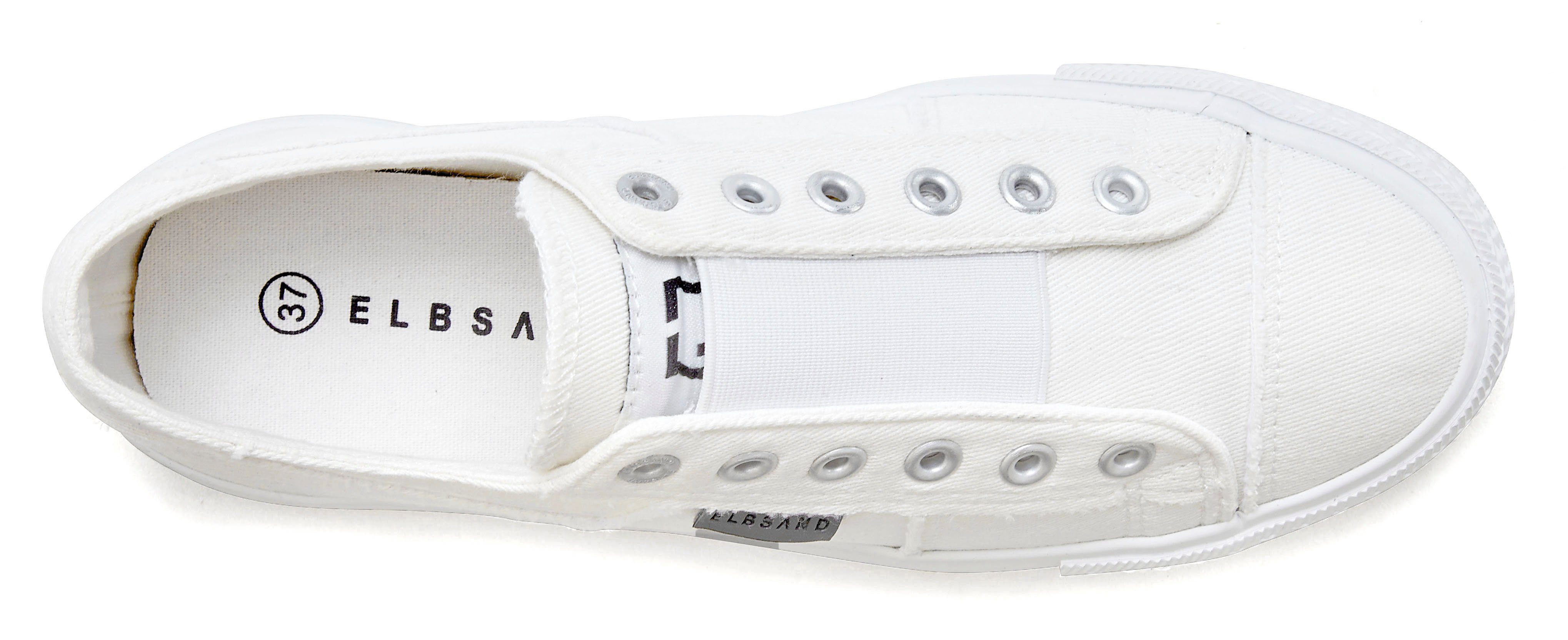 Elbsand Slip-on sneakers uit textiel, comfortabele elastische inzet, lage schoen, casual schoen, slipper
