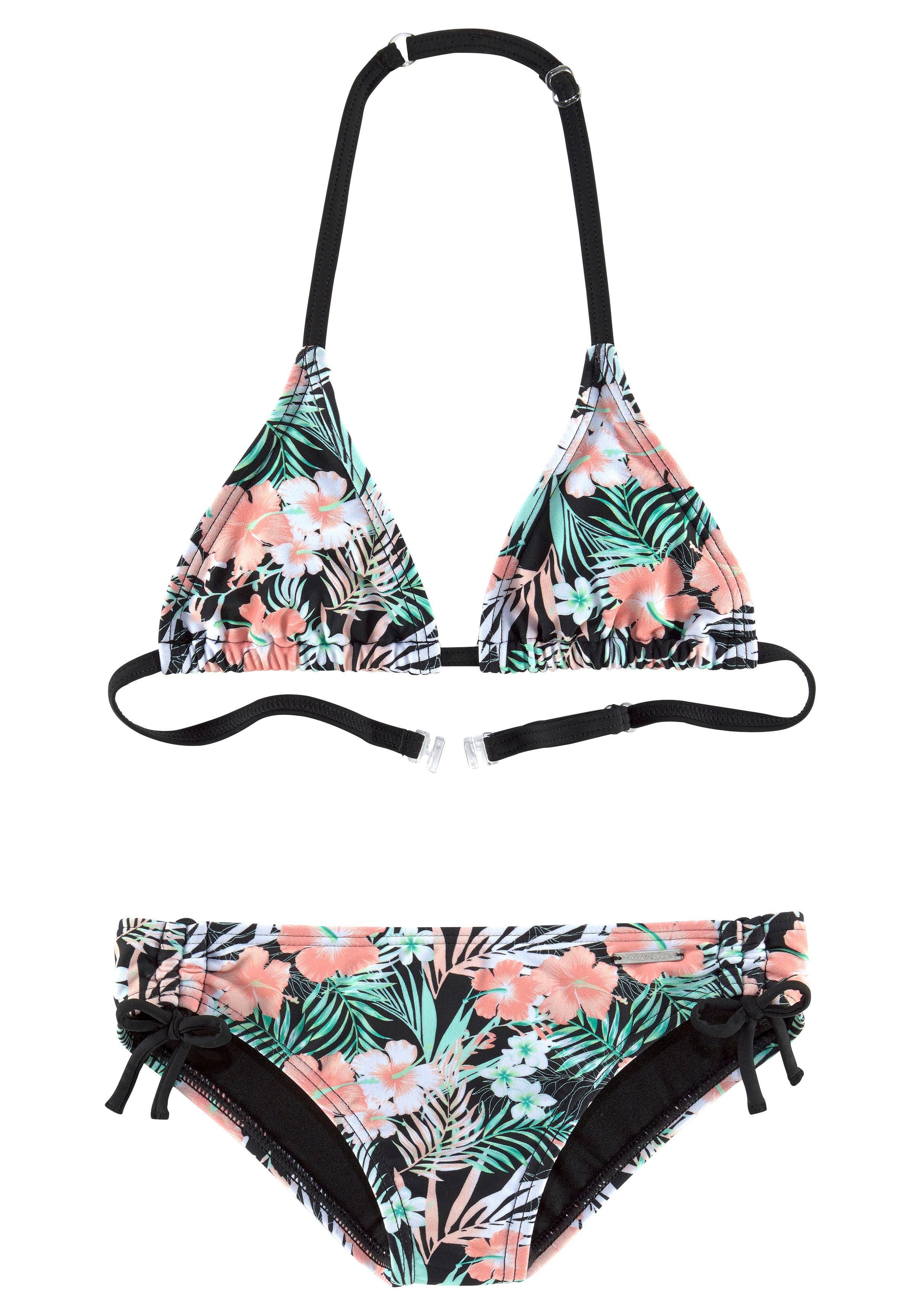 Chiemsee Triangelbikini met een bloemmotief