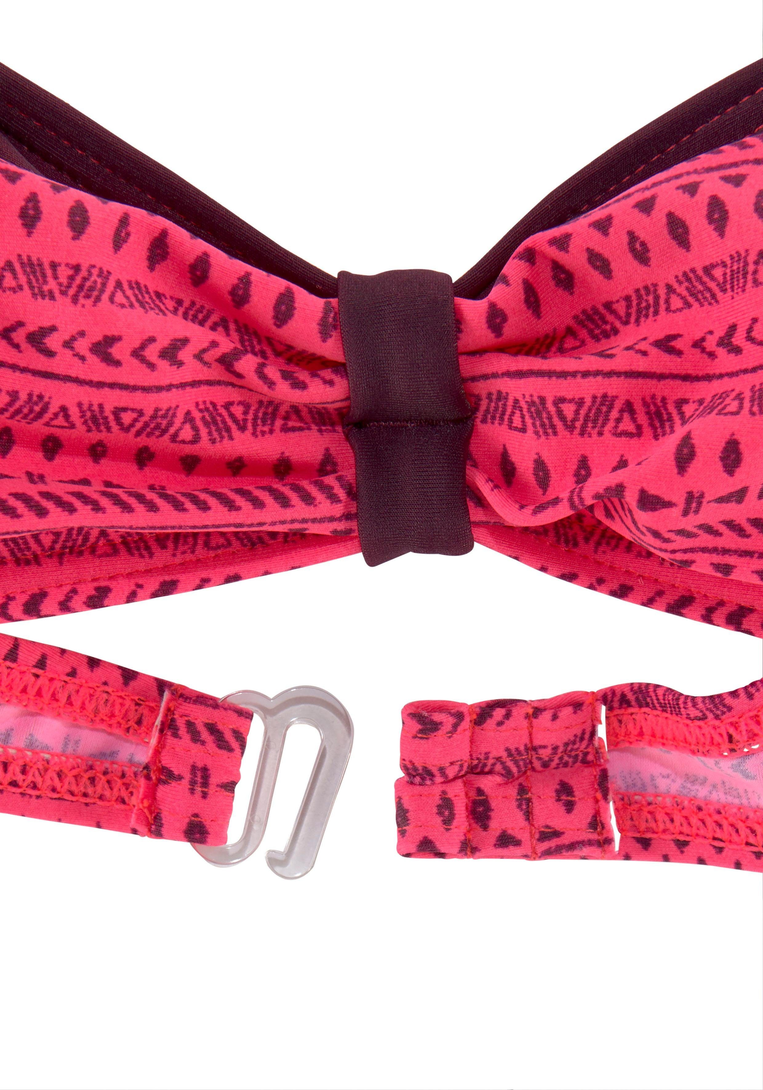Buffalo Bandeaubikini met contrastinzetten bikini's maat 146/152 roze