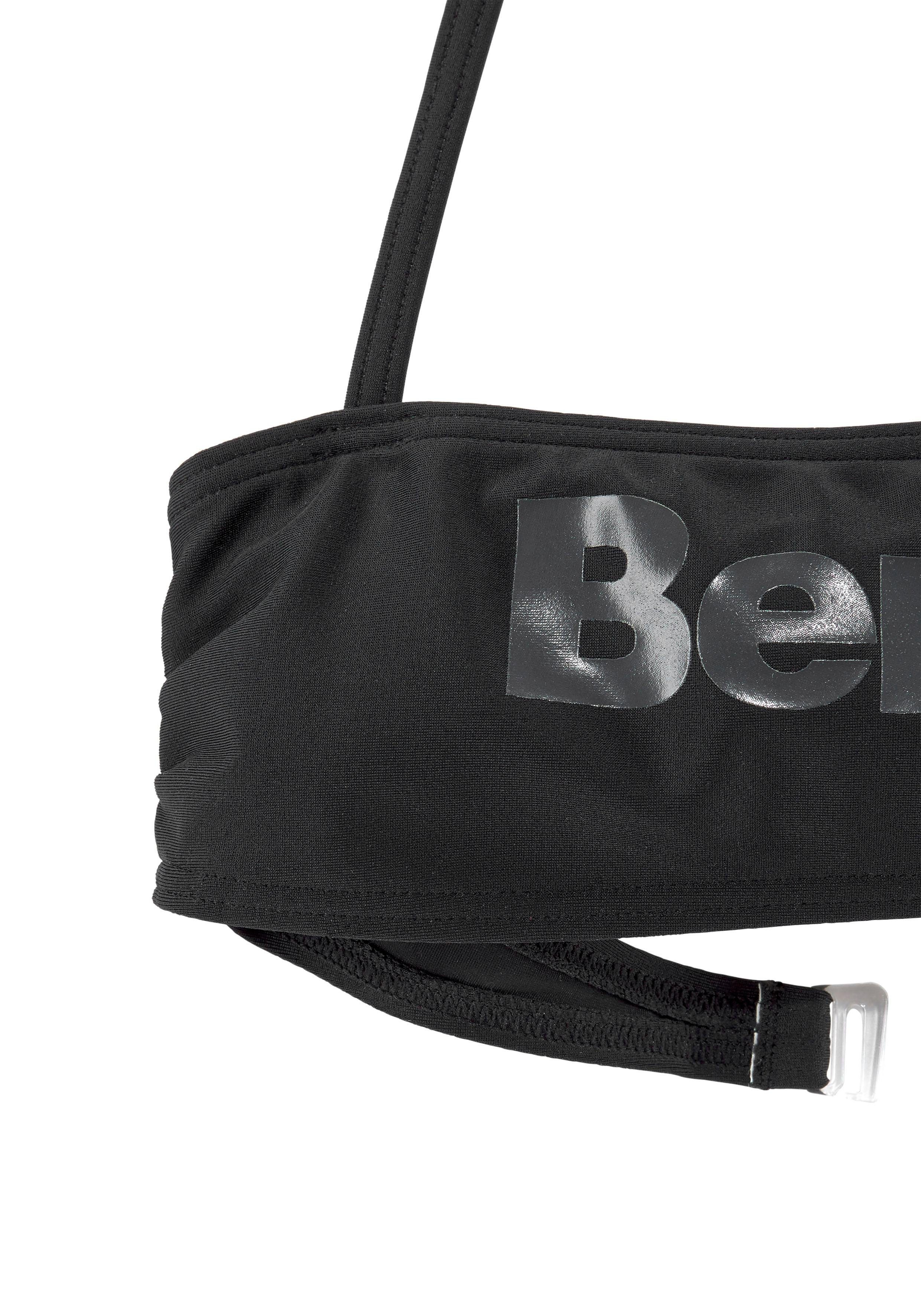 Bench. Bandeaubikini met grote logoprint bikini's maat 122/128 zwart