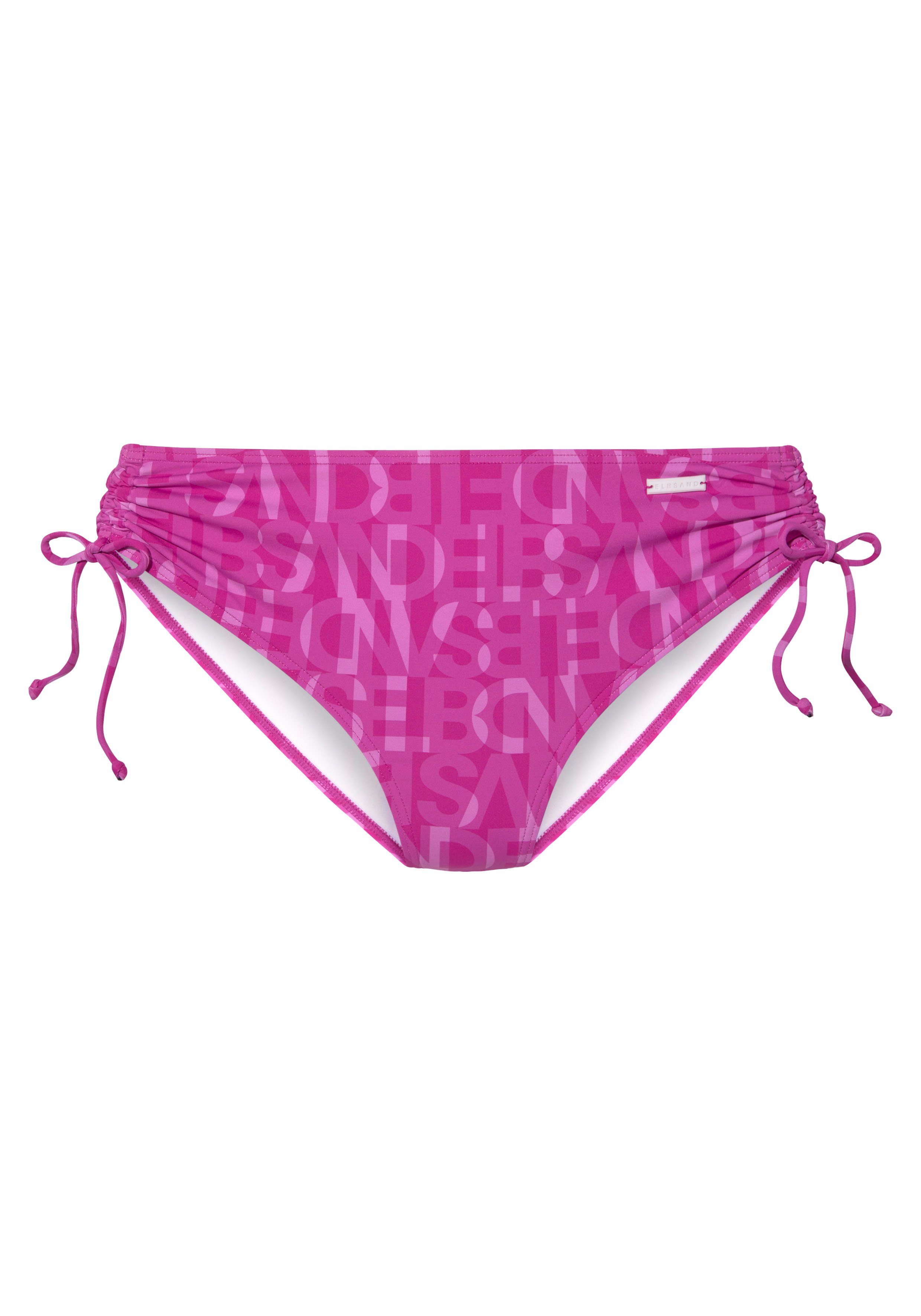 Elbsand Bikinibroekje Letra met geweldige woorden bikini broekjes maat 42 roze