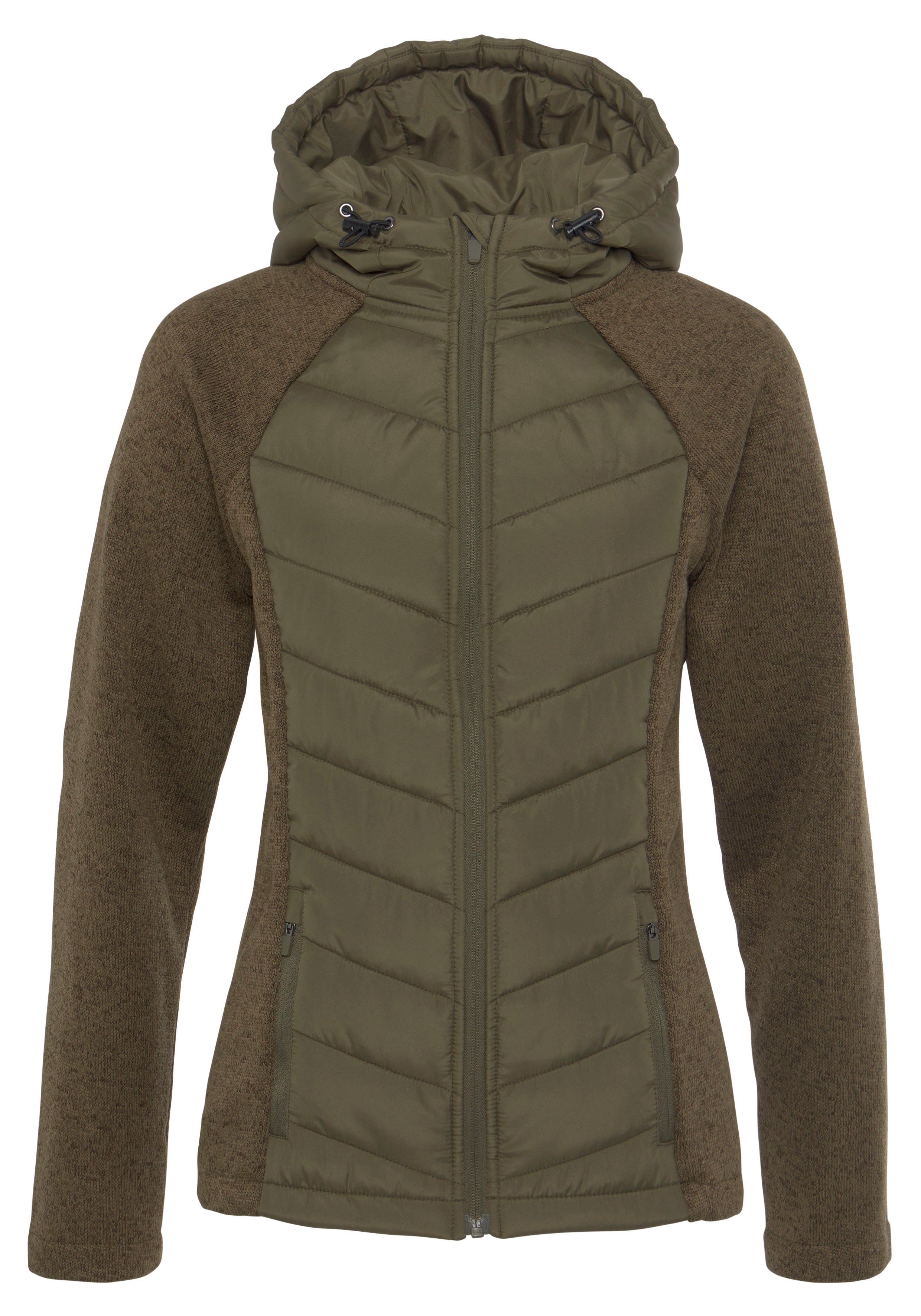 Vivance Gewatteerde jas met tricot-fleece-mouwen jassen & blazers maat 38 groen