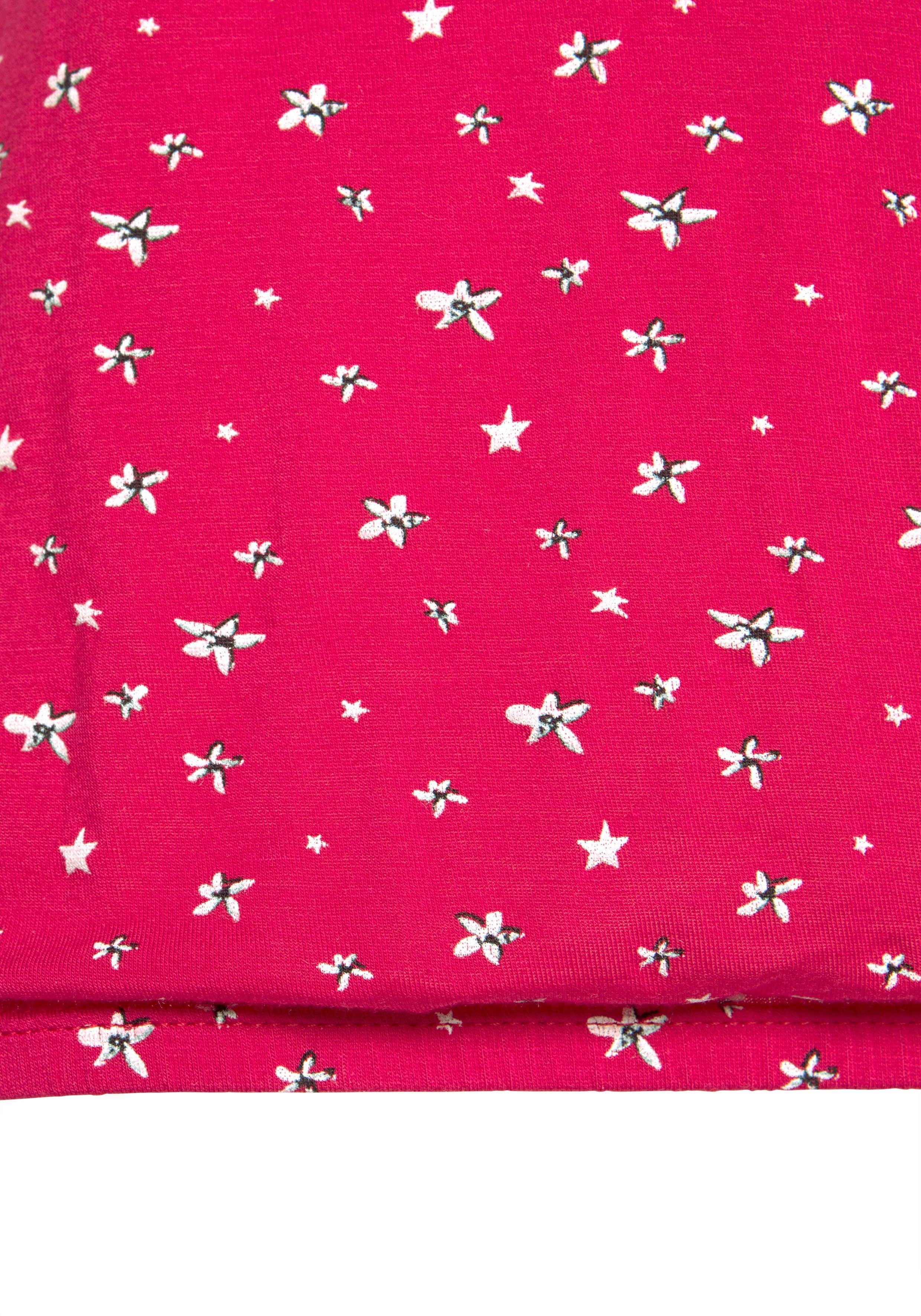 Lascana Shirt met korte mouwen met iets aangerimpelde ronde hals (Set van 2)