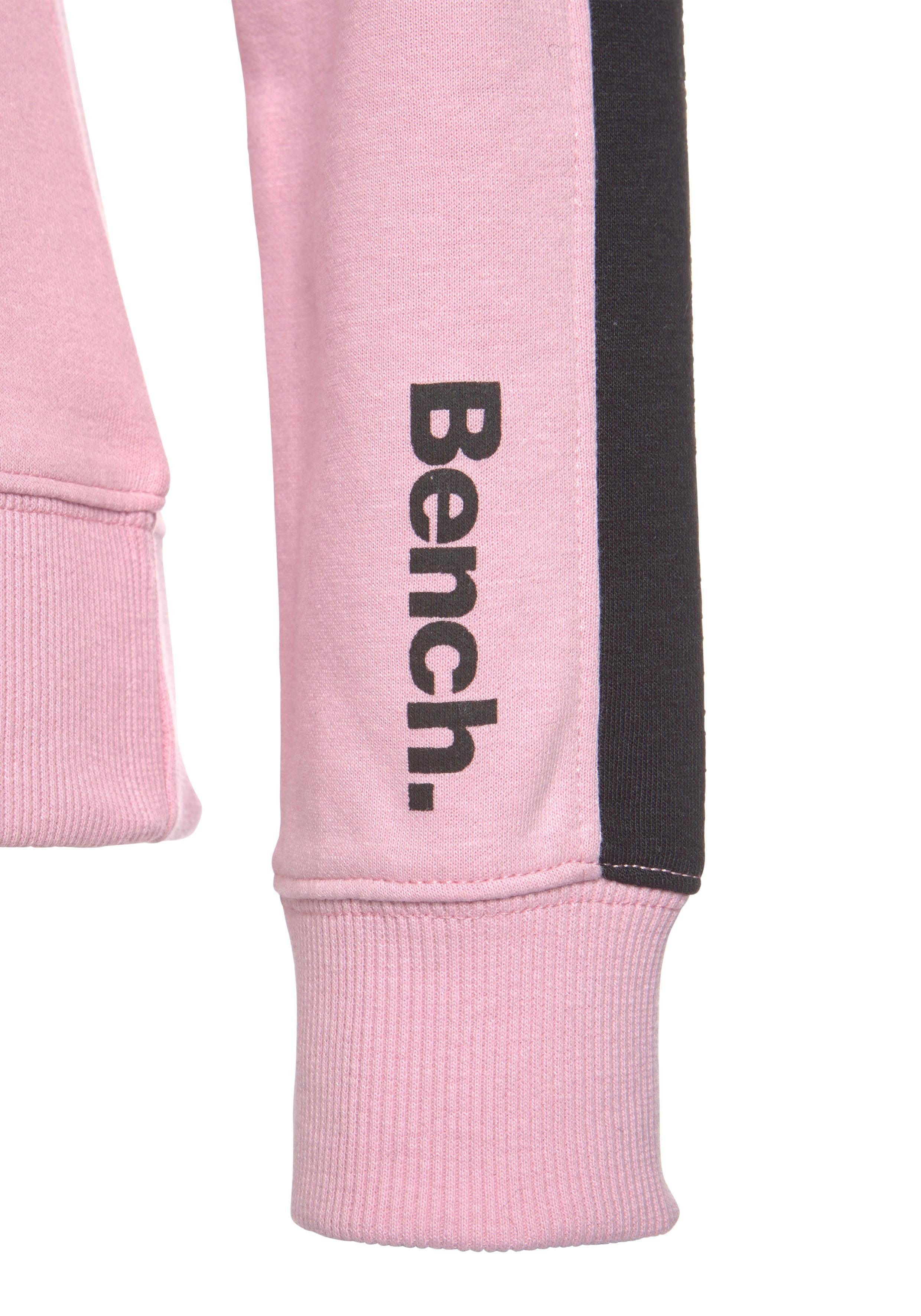 Bench. Loungewear Sweatvest met zijstrepen en staande kraag, loungepak