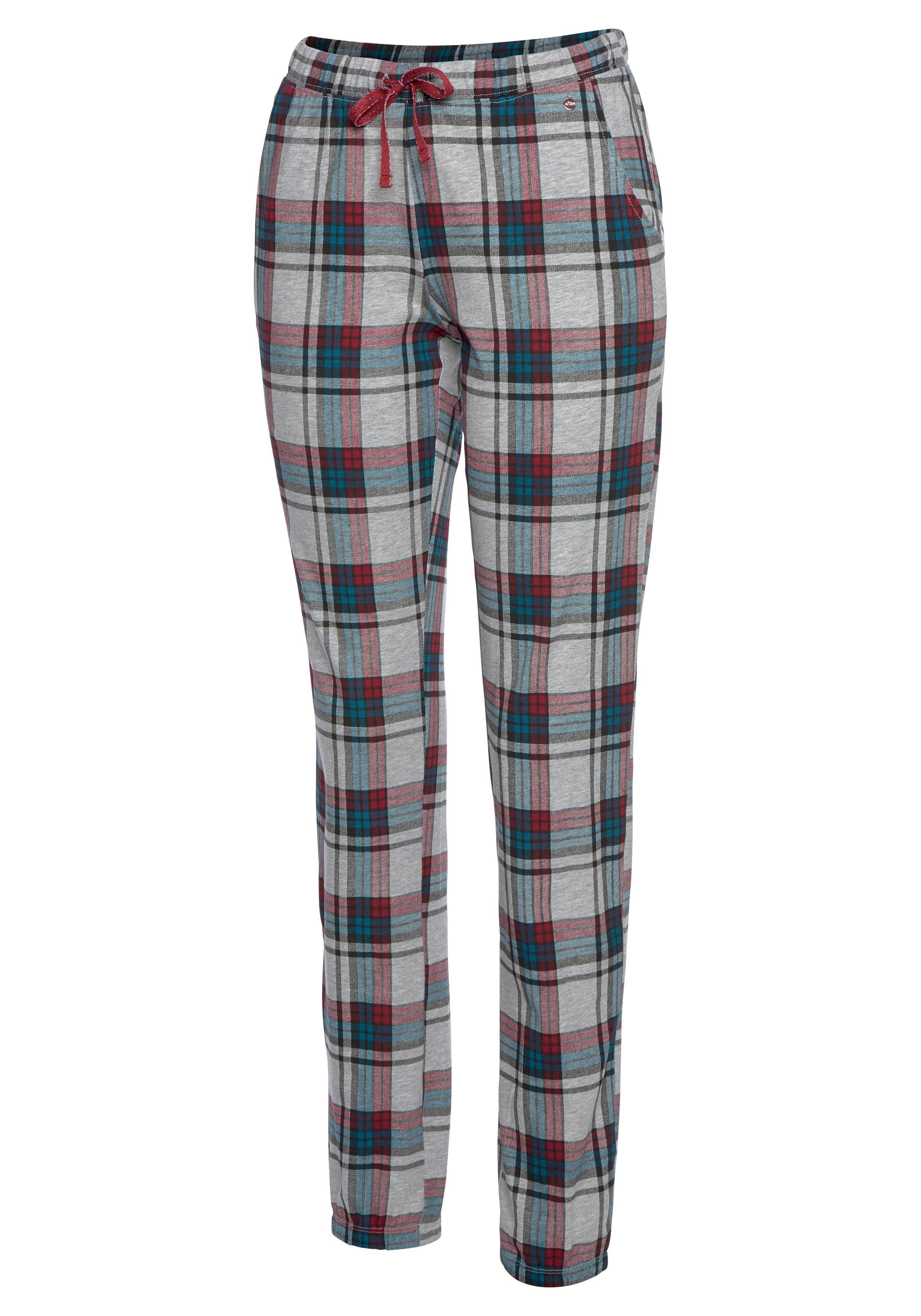 s.Oliver RED LABEL Beachwear Pyjamabroek met motief all-over en contrastkleurige koord