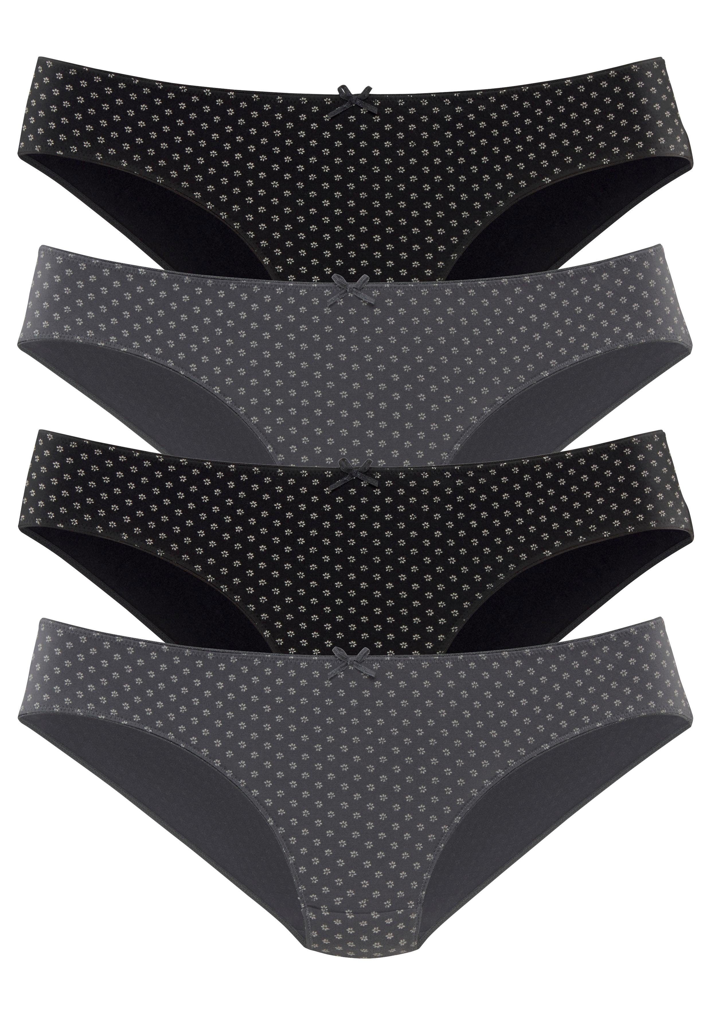 s.Oliver RED LABEL Beachwear Bikinibroekje van elastisch katoen (4 stuks, Set van 4)