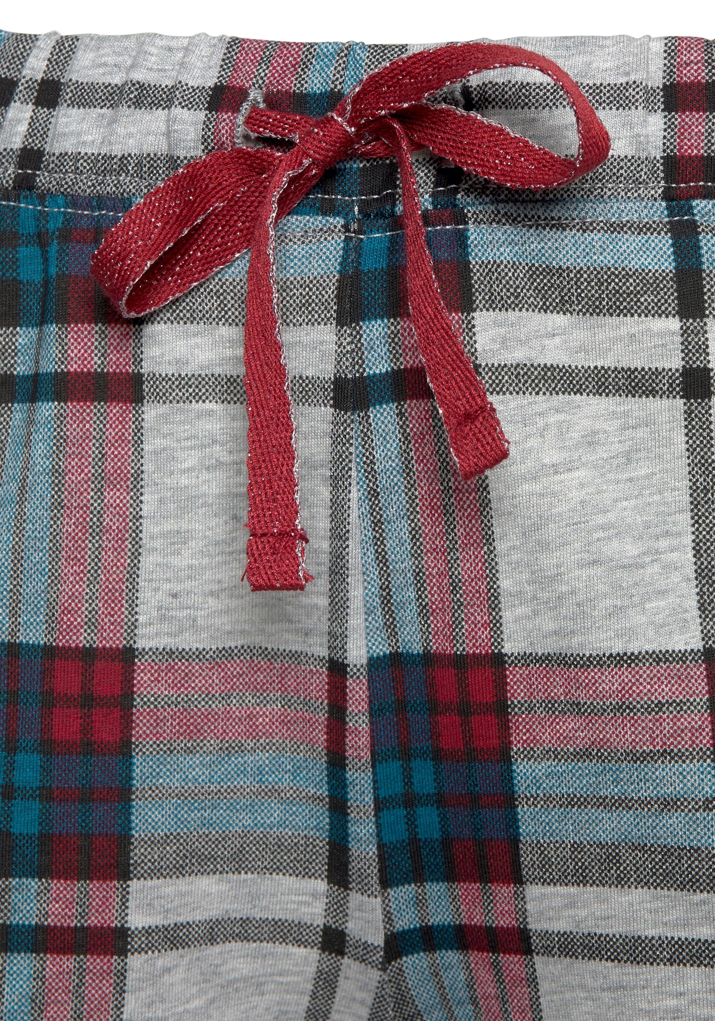 s.Oliver RED LABEL Beachwear Pyjamabroek met motief all-over en contrastkleurige koord