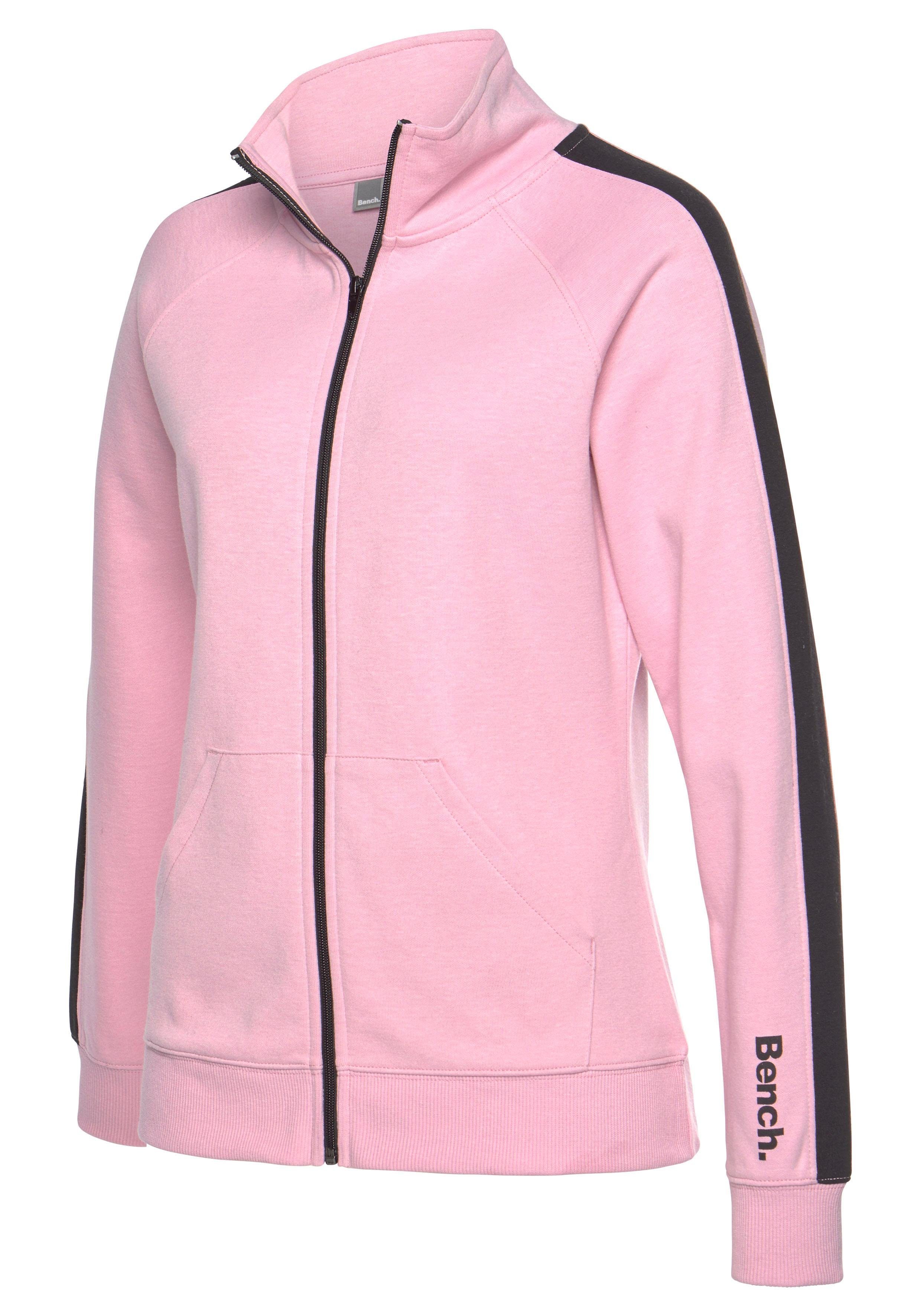 Bench. Loungewear Sweatvest met zijstrepen en staande kraag, loungepak