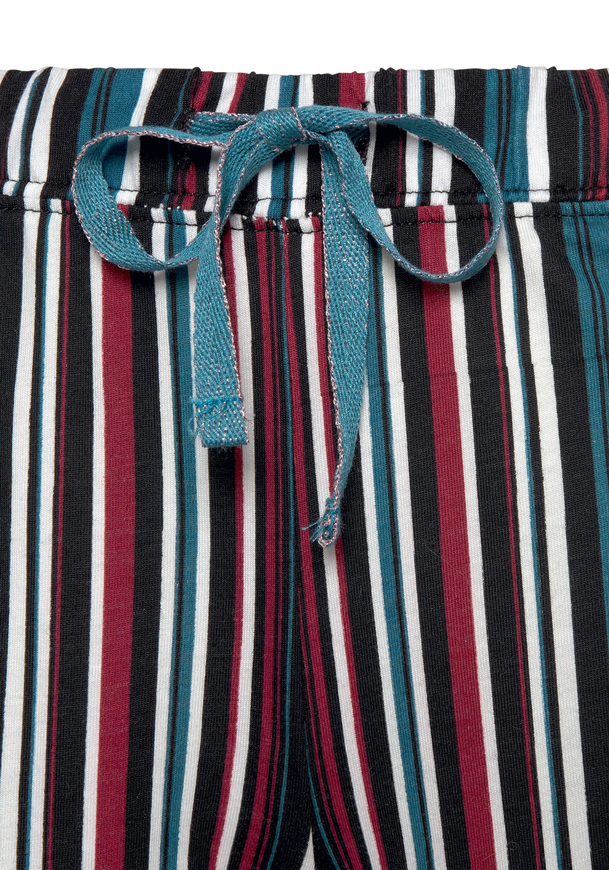 s.Oliver RED LABEL Beachwear Pyjamabroek met motief all-over en contrastkleurige koord