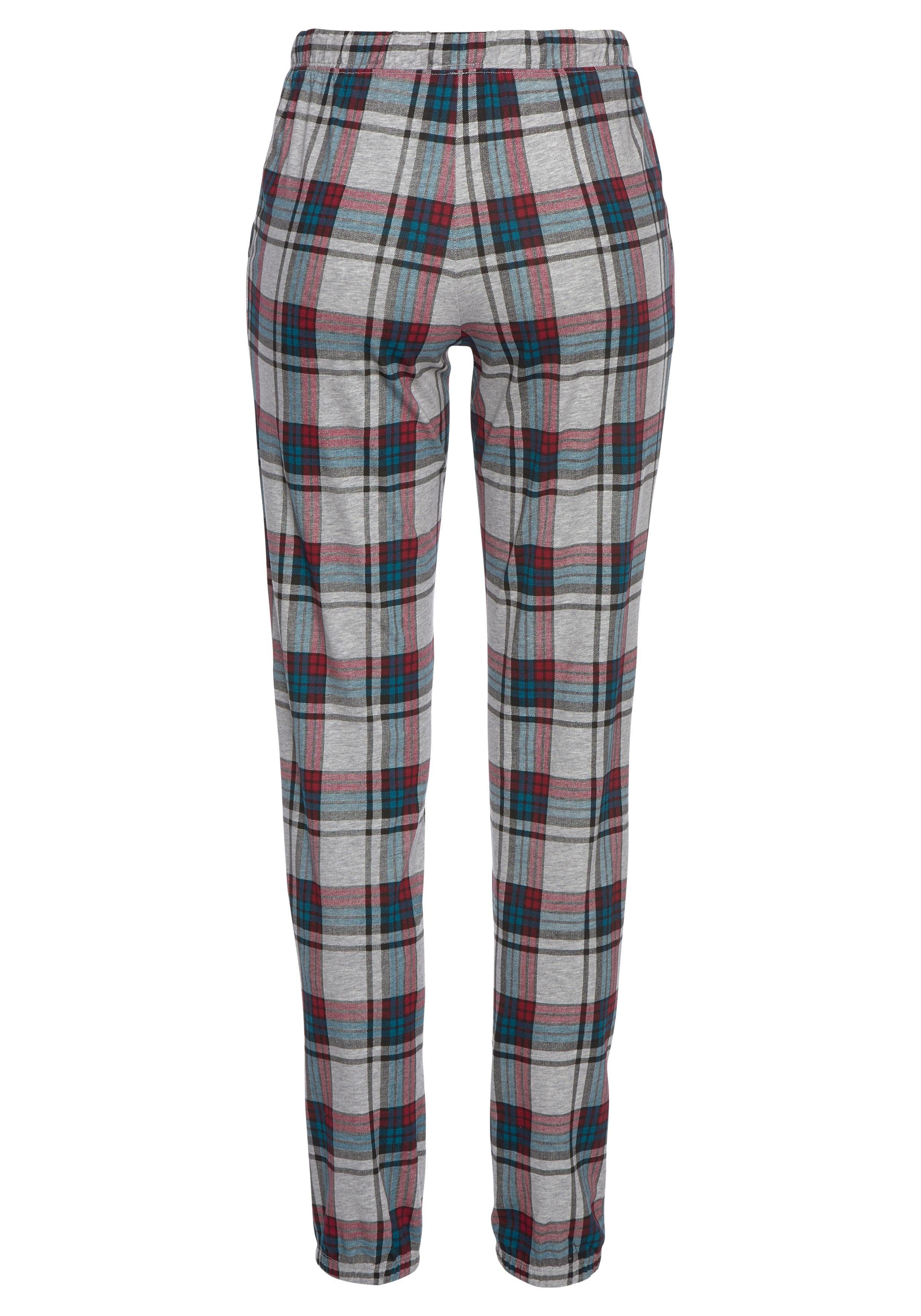 s.Oliver RED LABEL Beachwear Pyjamabroek met motief all-over en contrastkleurige koord
