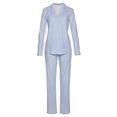 vivance dreams pyjama met een fijn patroon blauw
