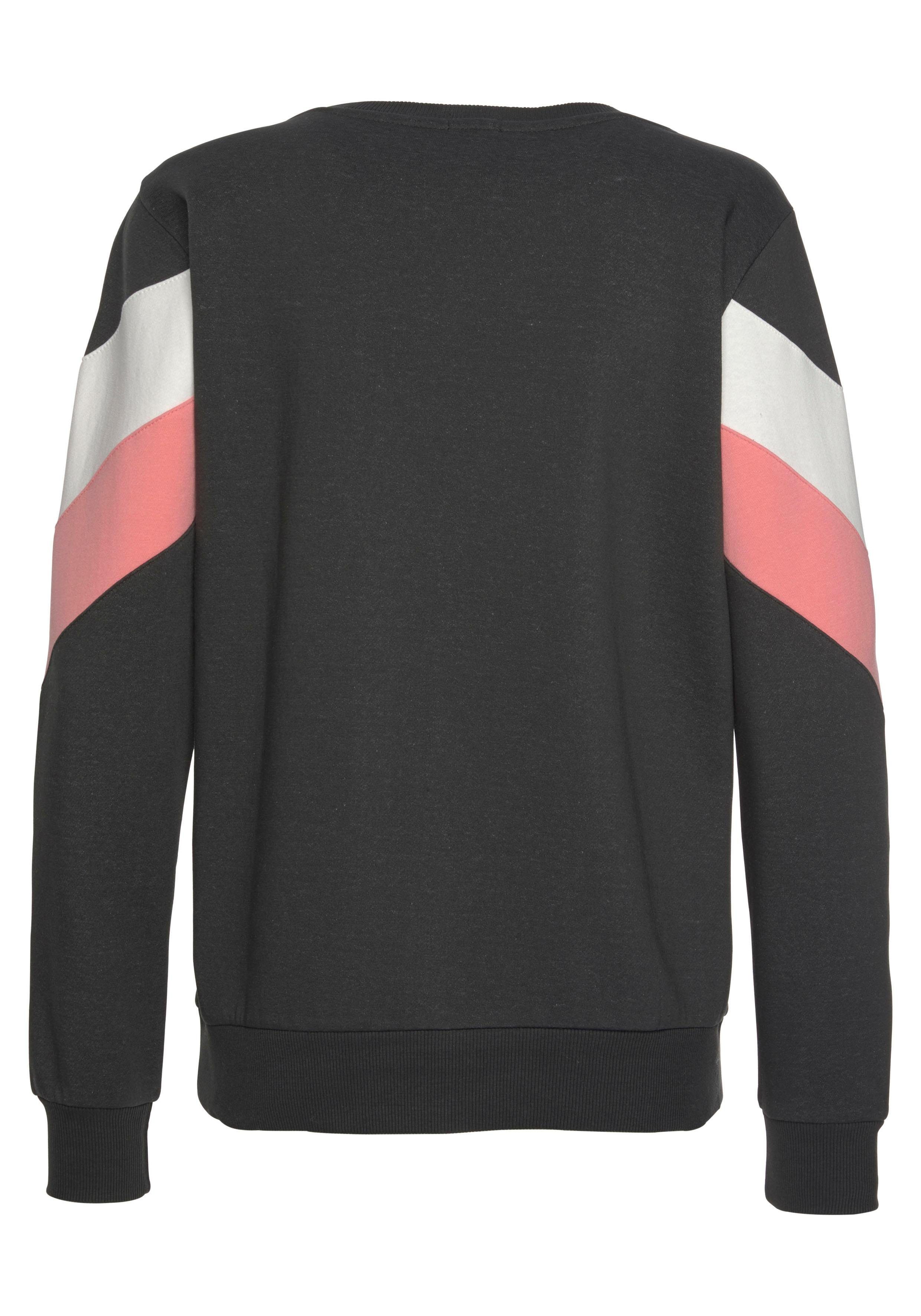 H.I.S Sweatshirt met contraststrepen aan de voorkant en mouwen, loungepak